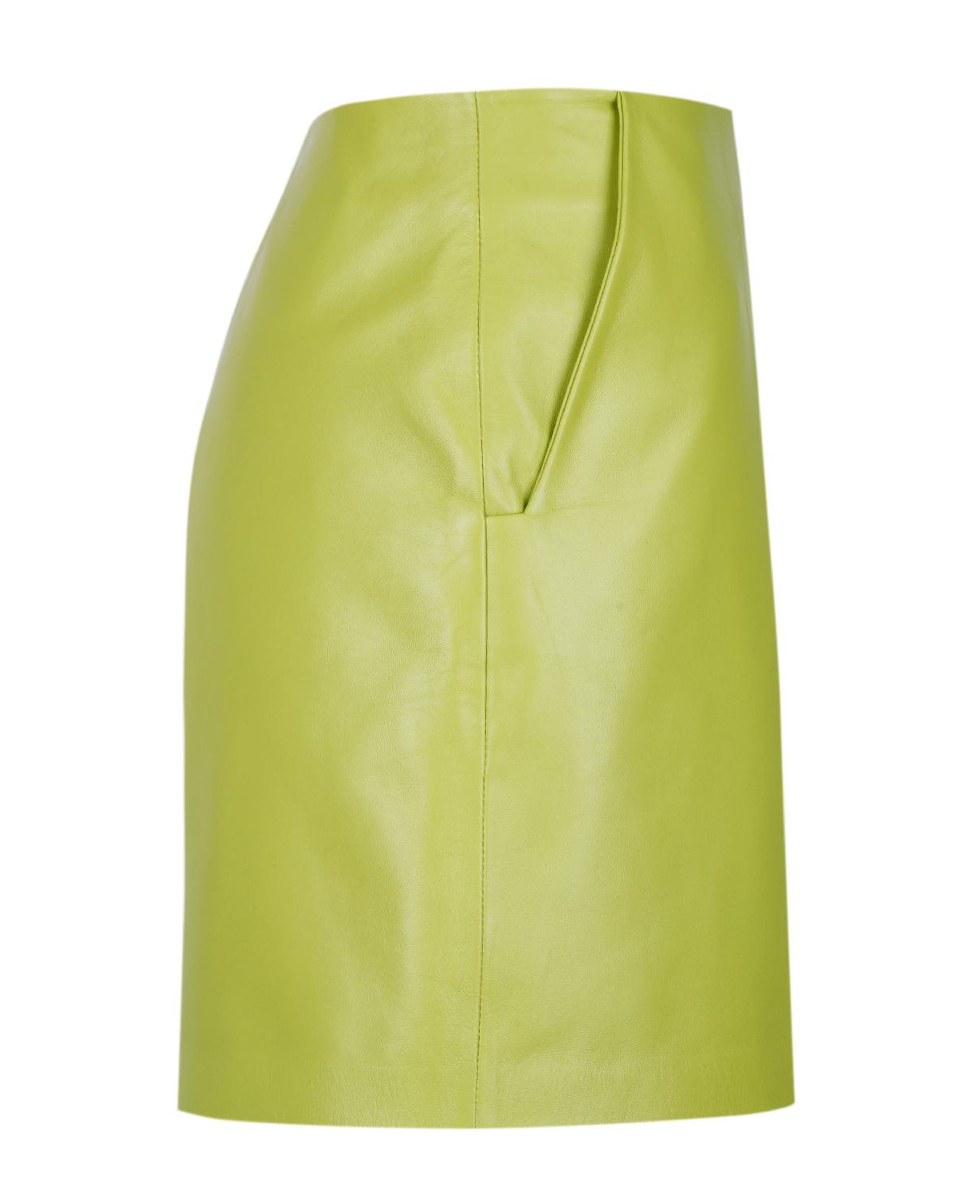 Silino Yeşil Kadın Deri Şort