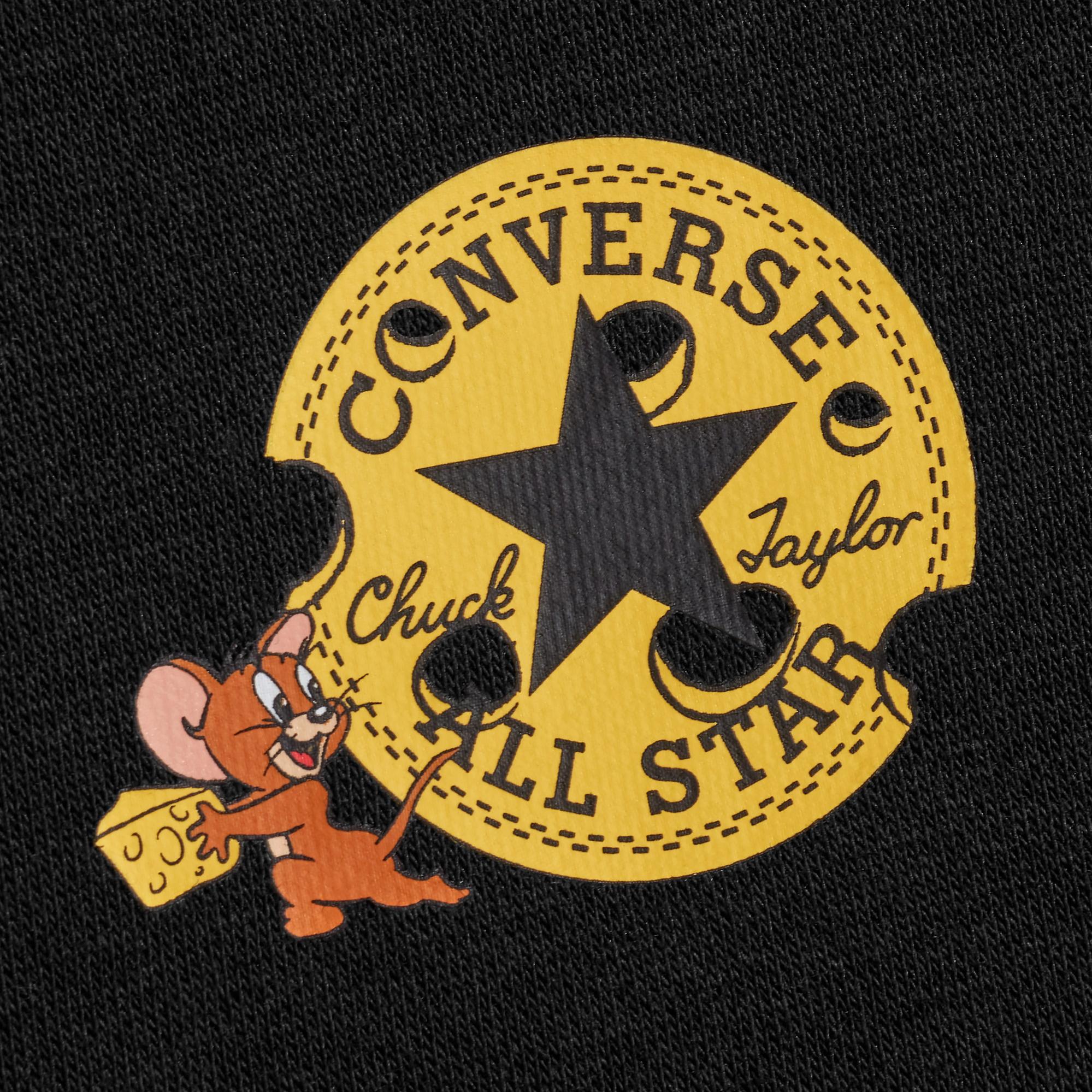 Converse X Tom & Jerry Unisex Siyah Sweatshirt