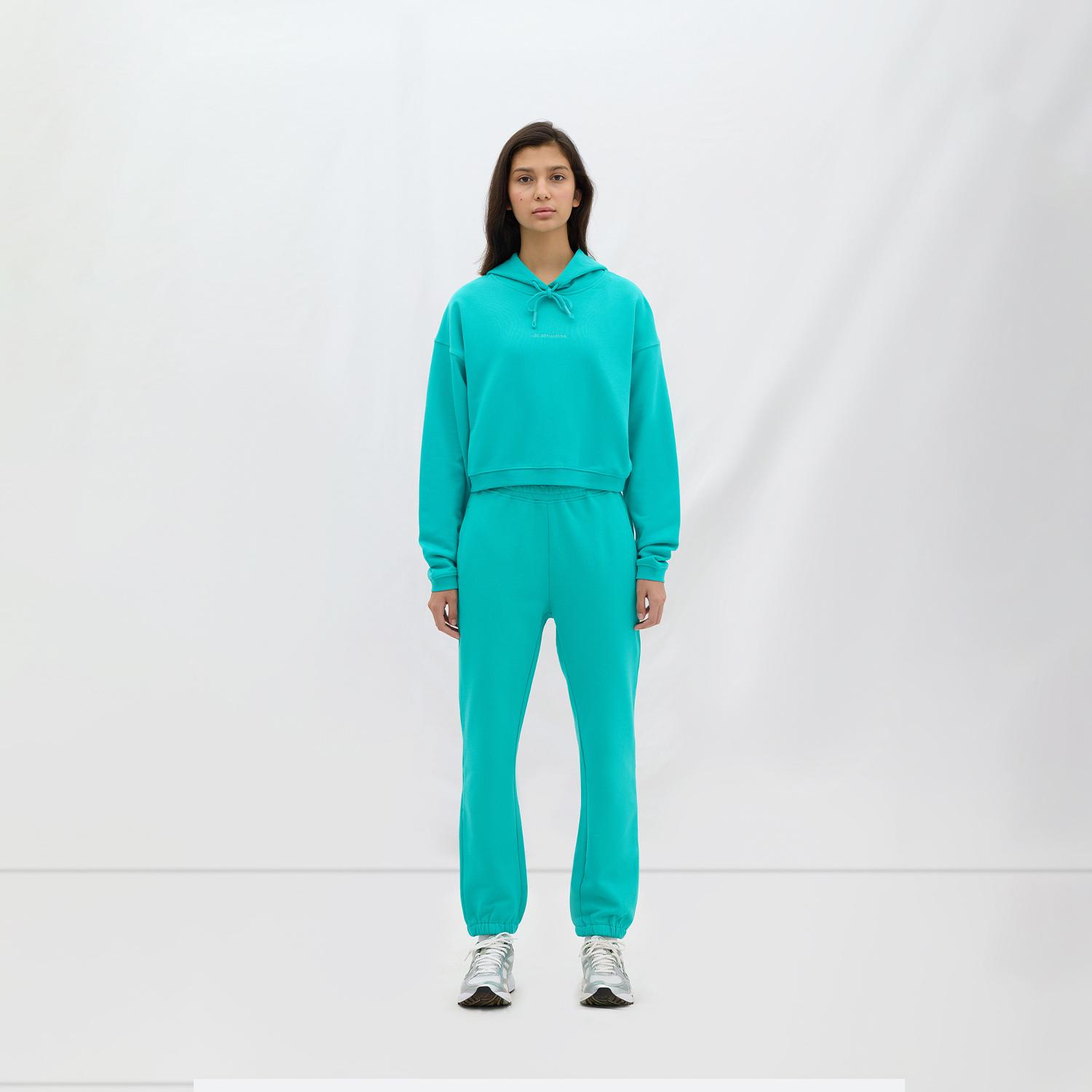 Les Benjamins Essential Kadın Yeşil Hoodie