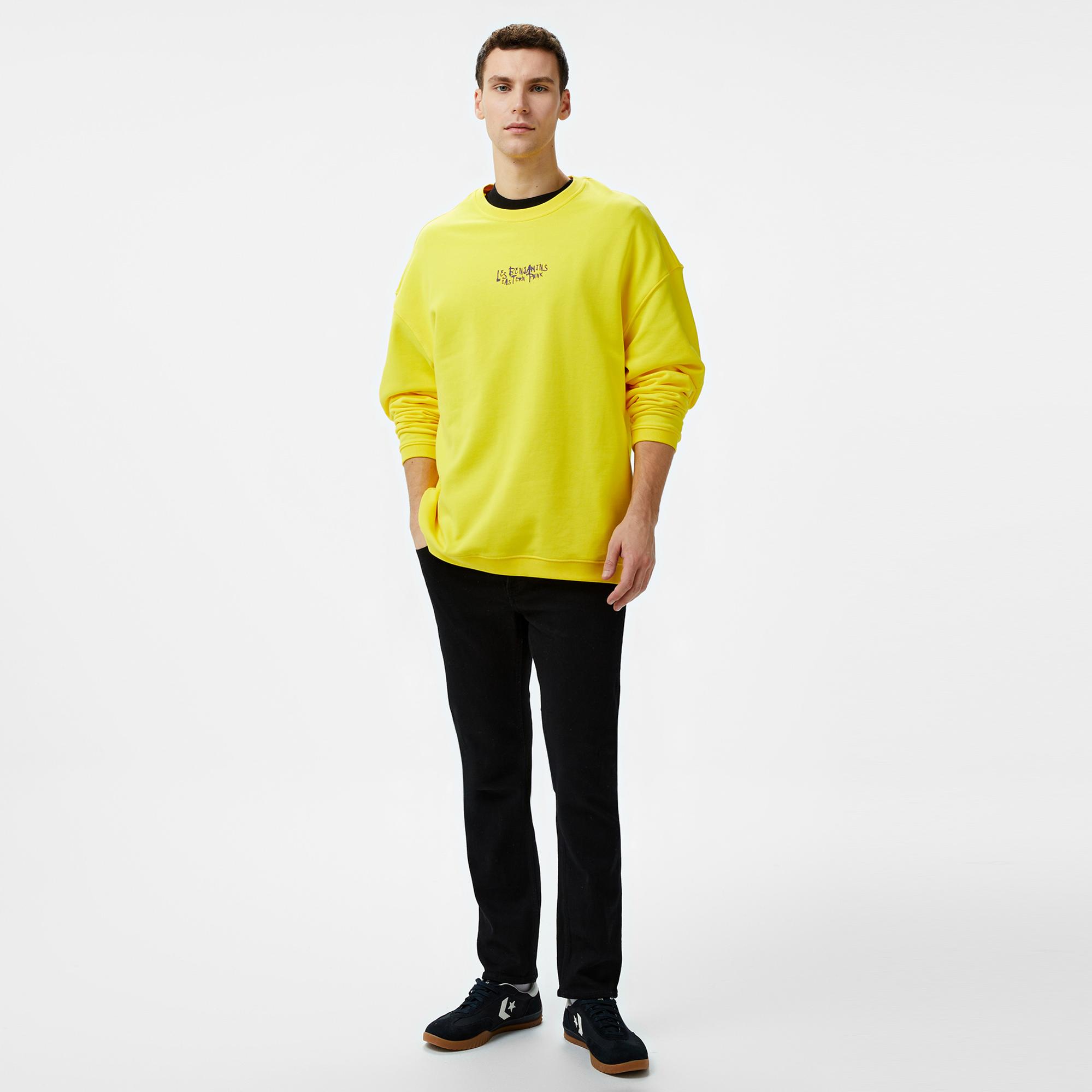 Les Benjamins 706 Unisex Sarı Sweatshirt