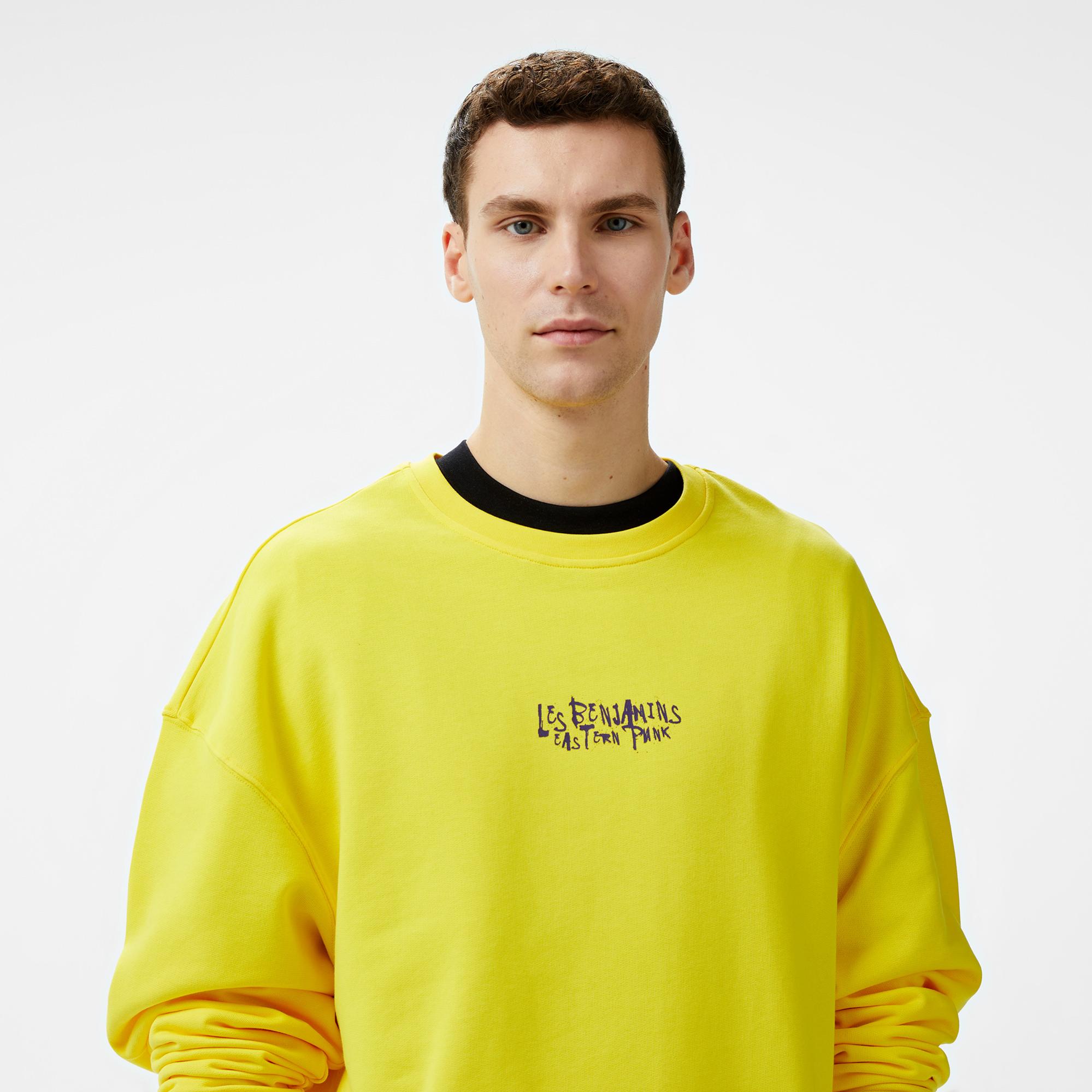 Les Benjamins 706 Unisex Sarı Sweatshirt