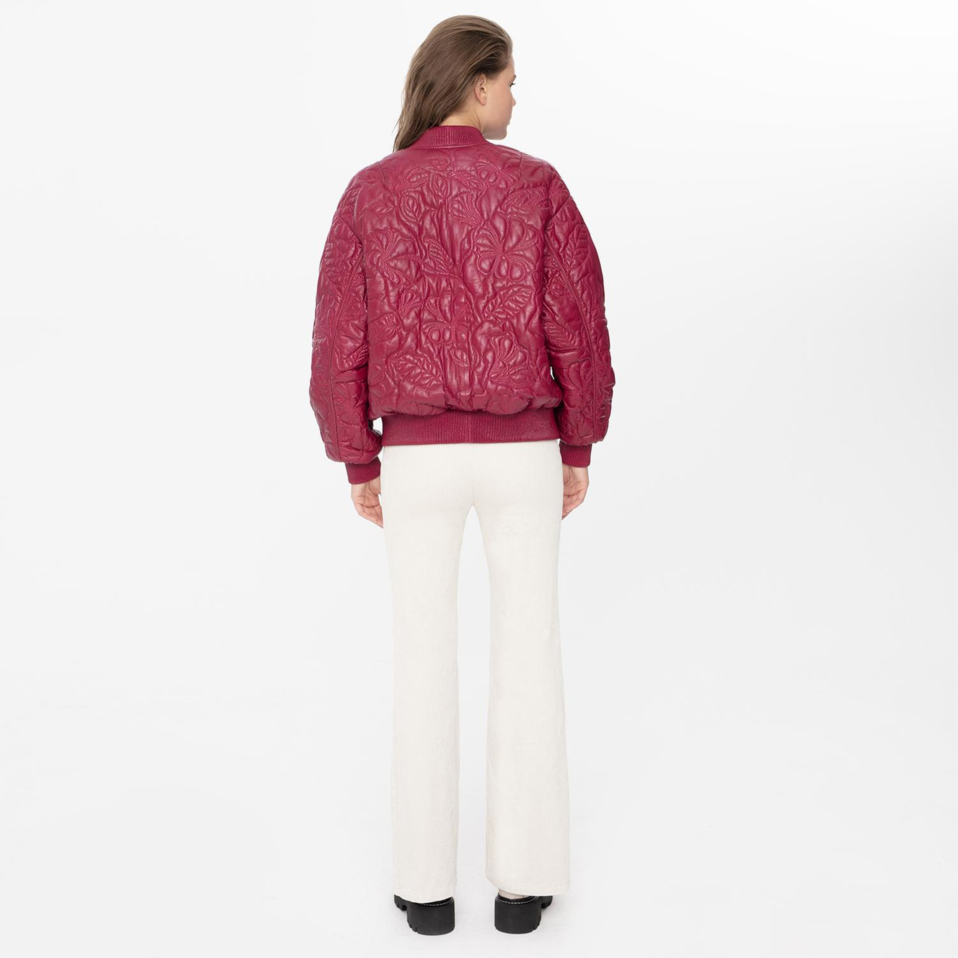 Anna Mor Kadın Çift Taraflı Deri Bomber Ceket