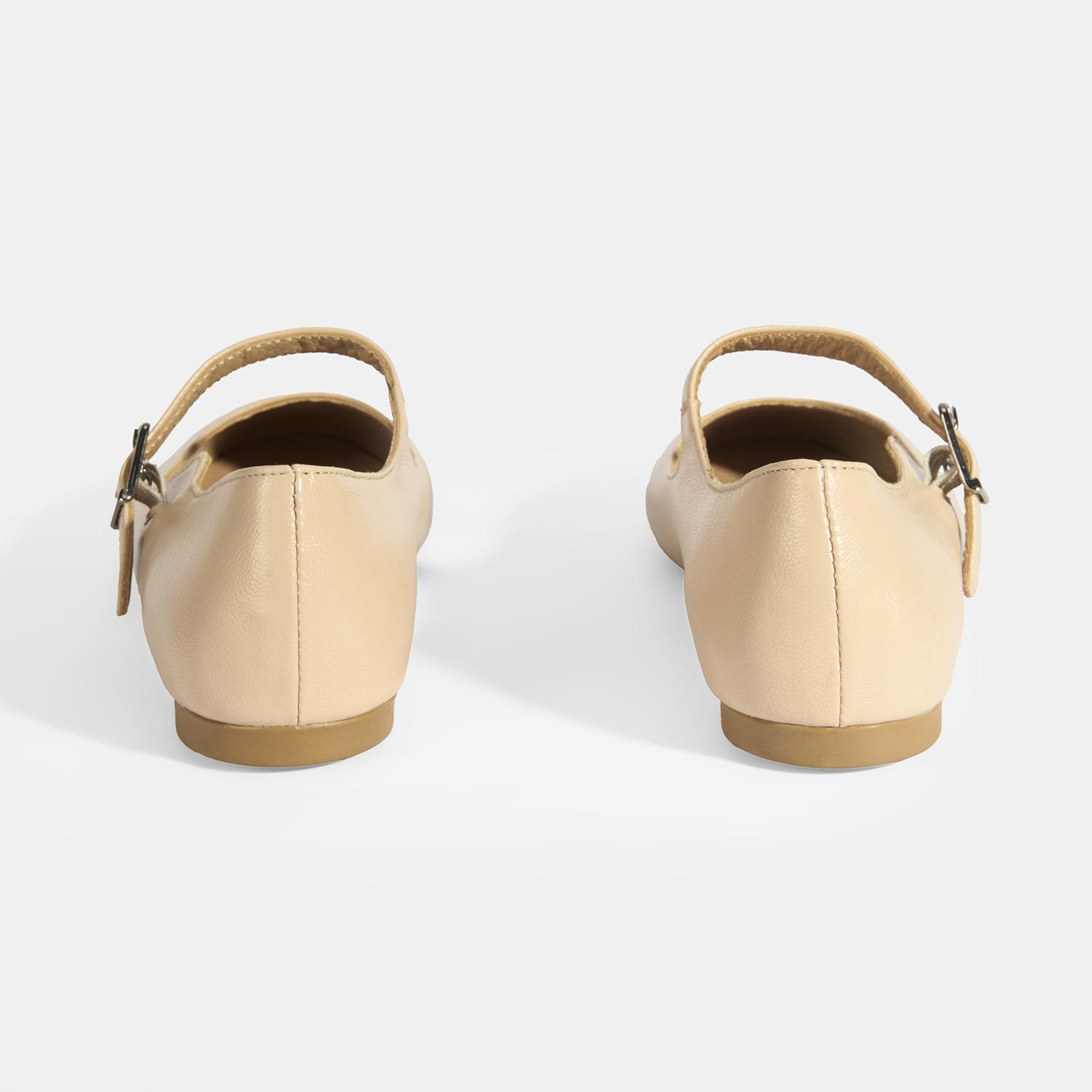 Kadın Ten Deri Mary Jane Babet