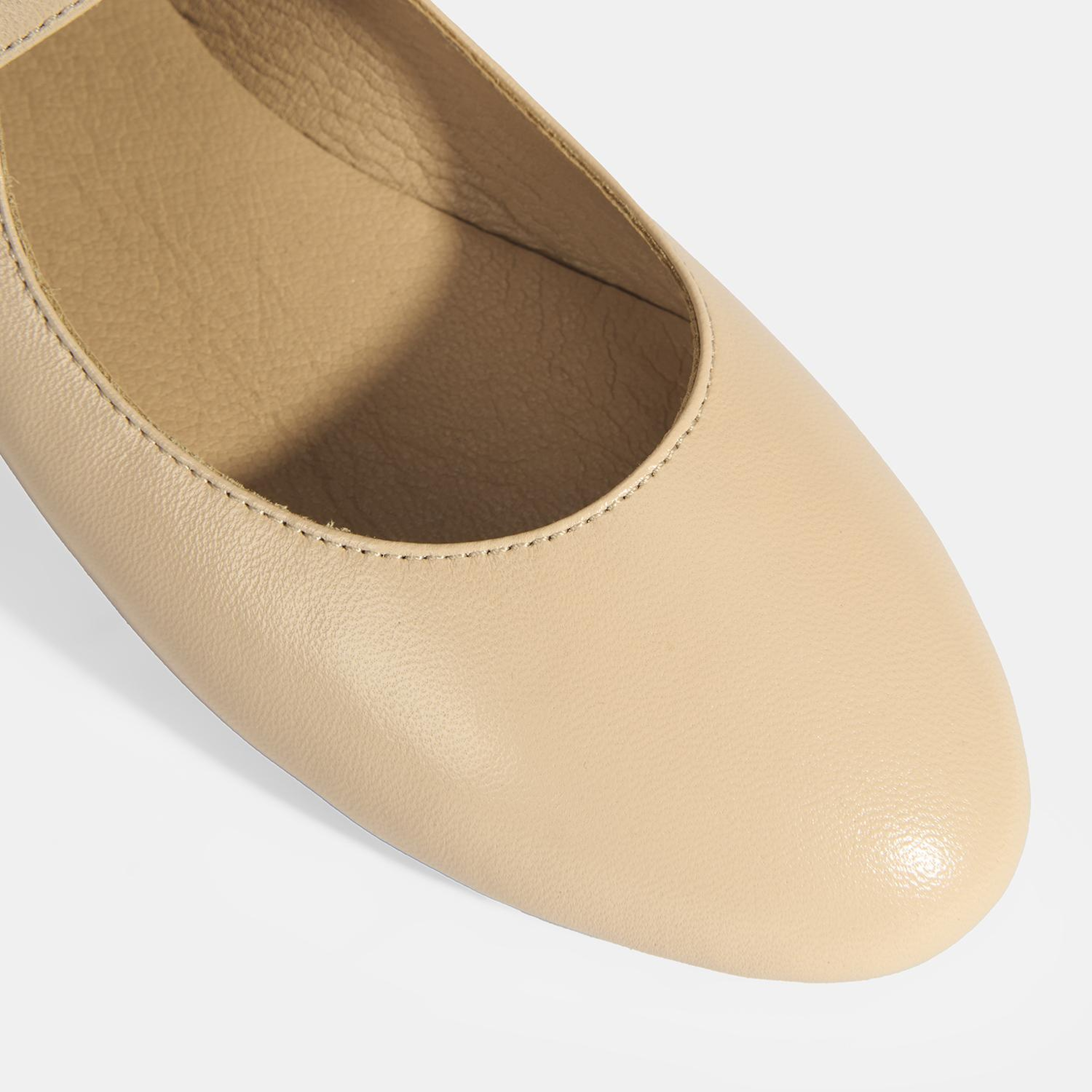 Kadın Ten Deri Mary Jane Babet