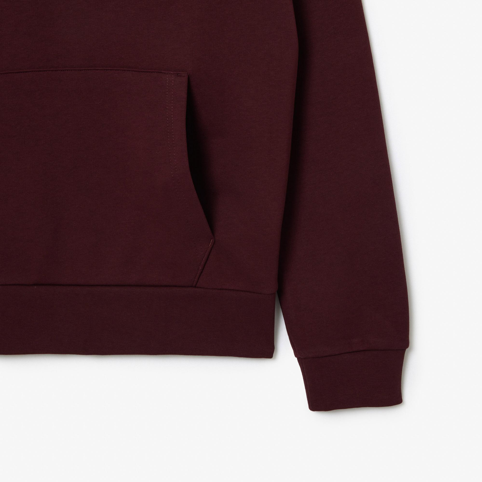 Lacoste Erkek Classic Fit Kapüşonlu Bordo Sweatshirt