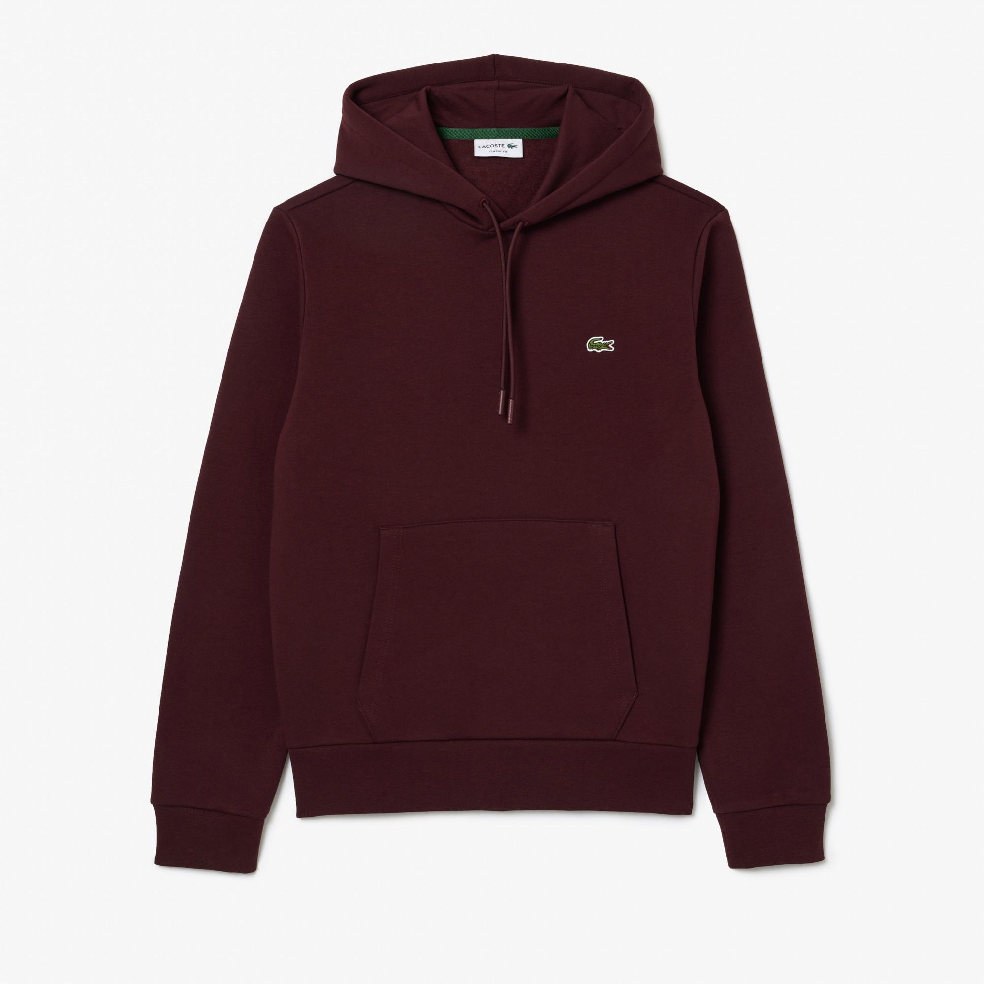 Lacoste Erkek Classic Fit Kapüşonlu Bordo Sweatshirt