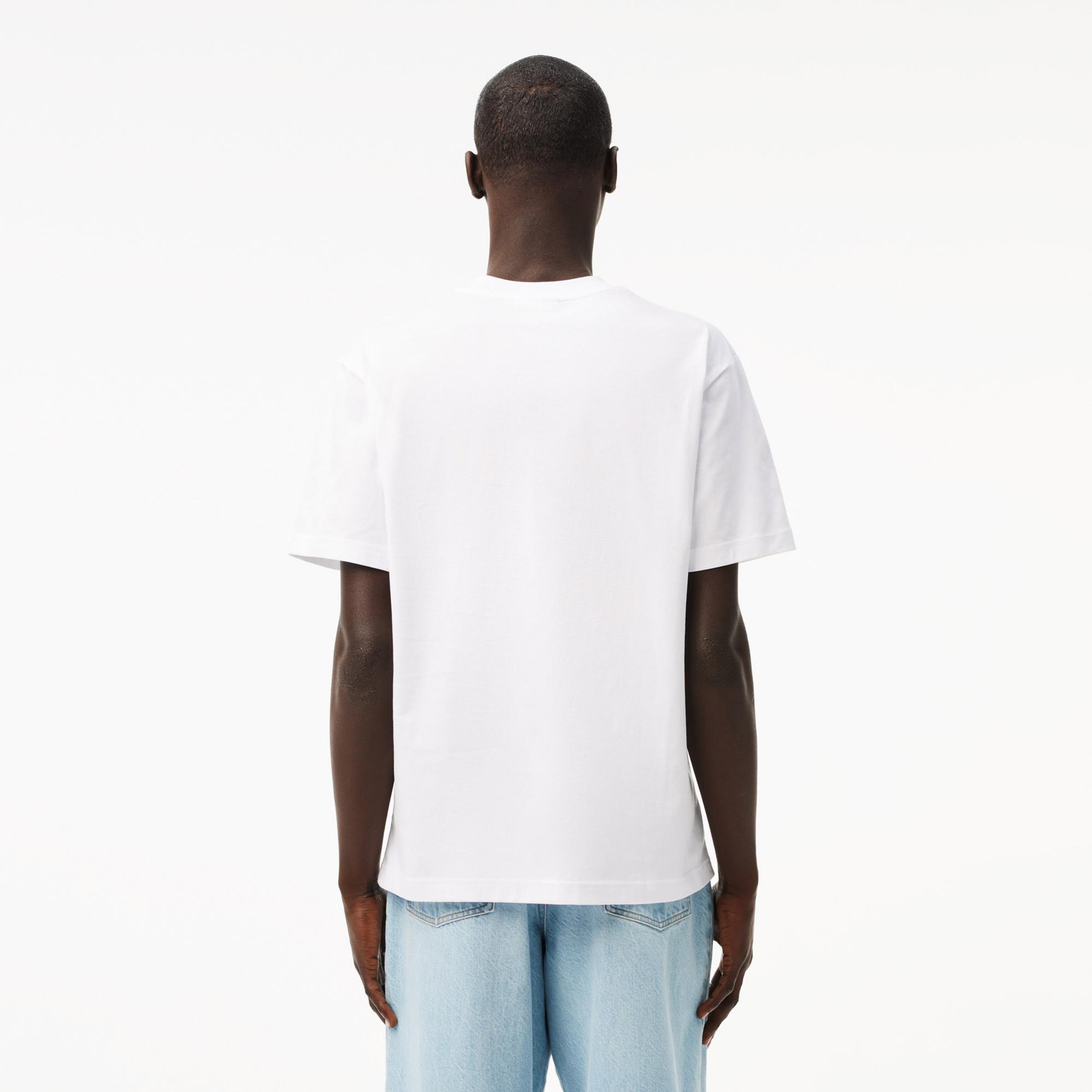 Lacoste Classic Fit Erkek Beyaz T-Shirt