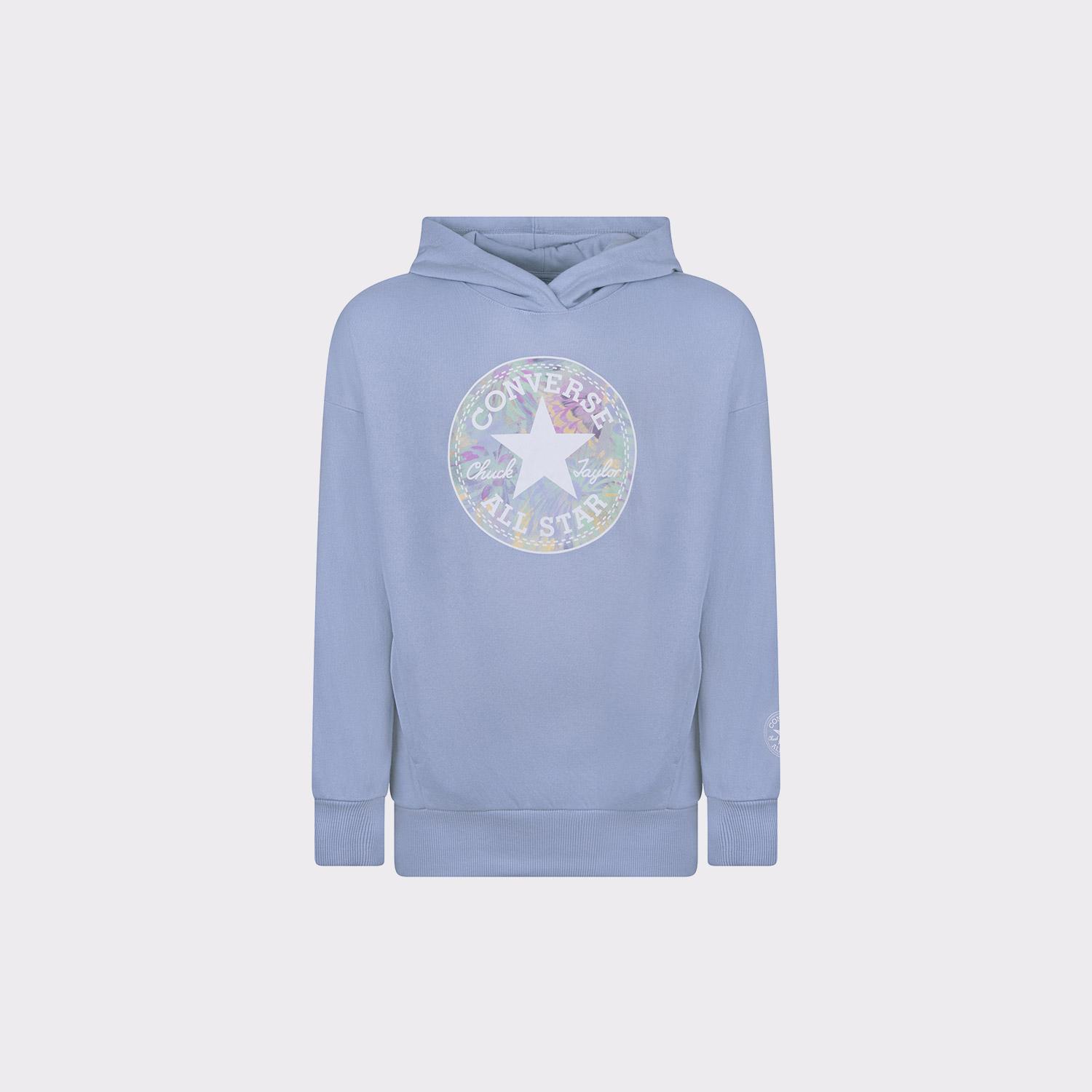 Converse Oversized Chuck Patch Çocuk Mavi Hoodie