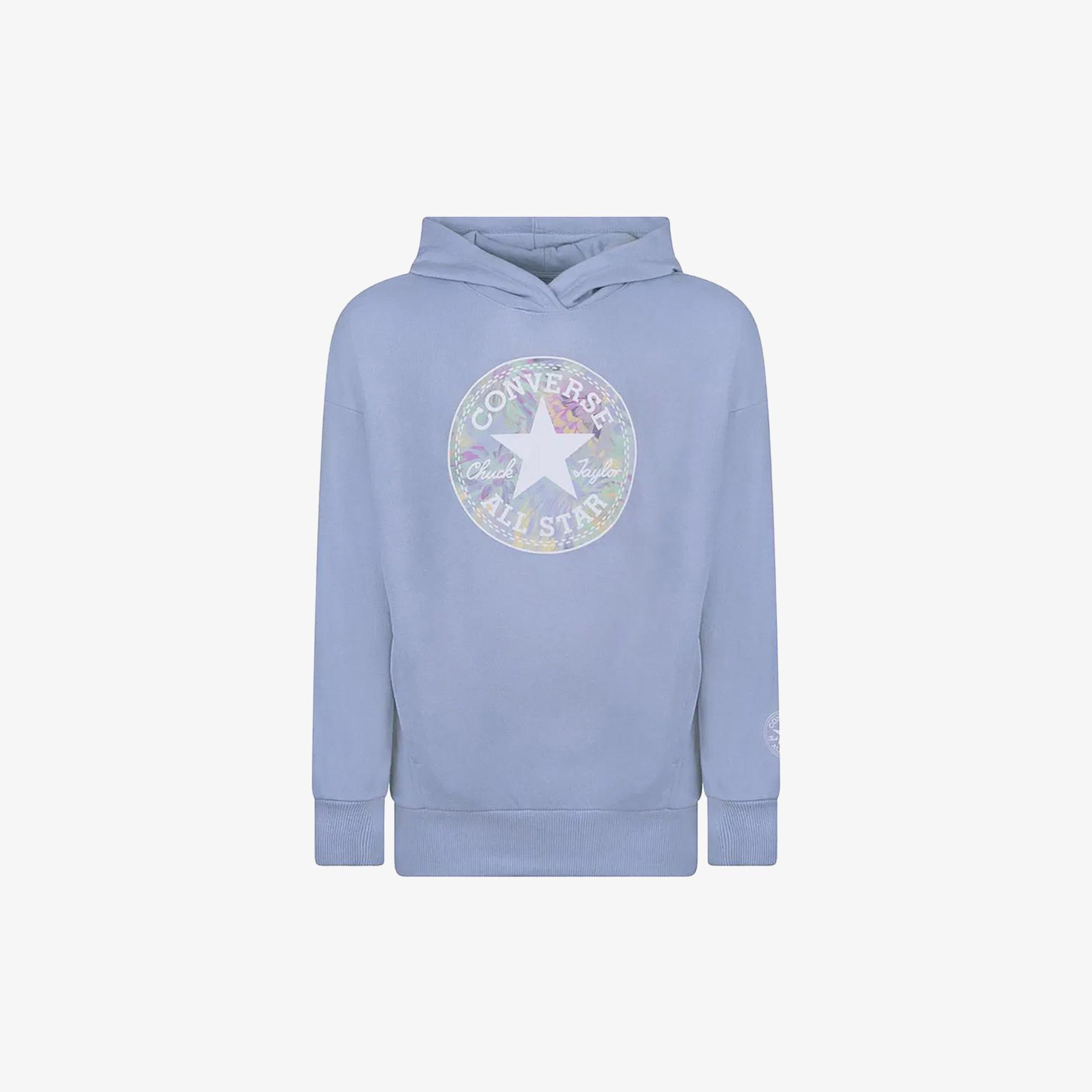 Converse Oversized Chuck Patch Çocuk Mavi Hoodie