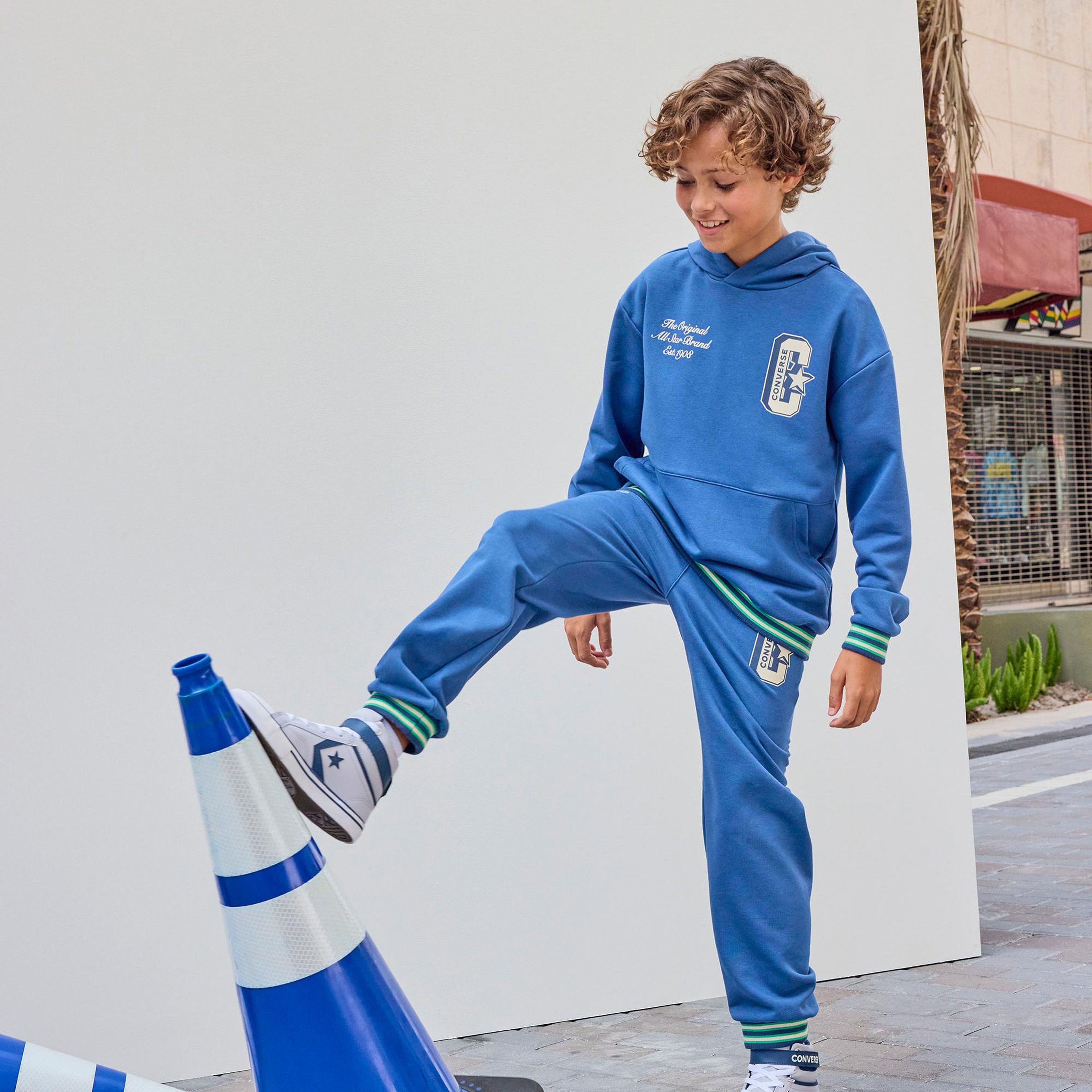 Converse Retro Varsity Çocuk Mavi Eşofman Altı