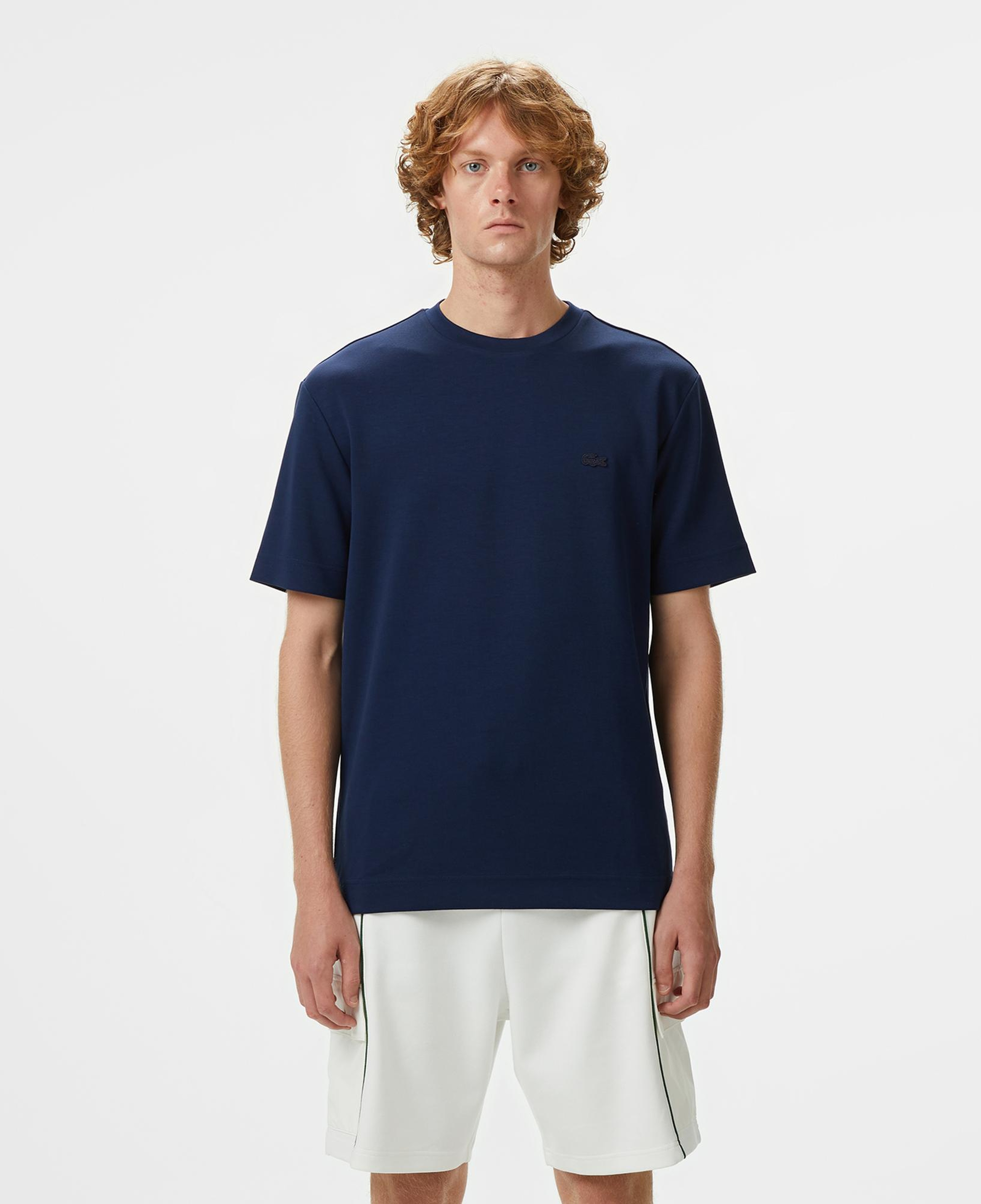 Lacoste Erkek Oversize Fit Bisiklet Yaka Lacivert T-Shirt