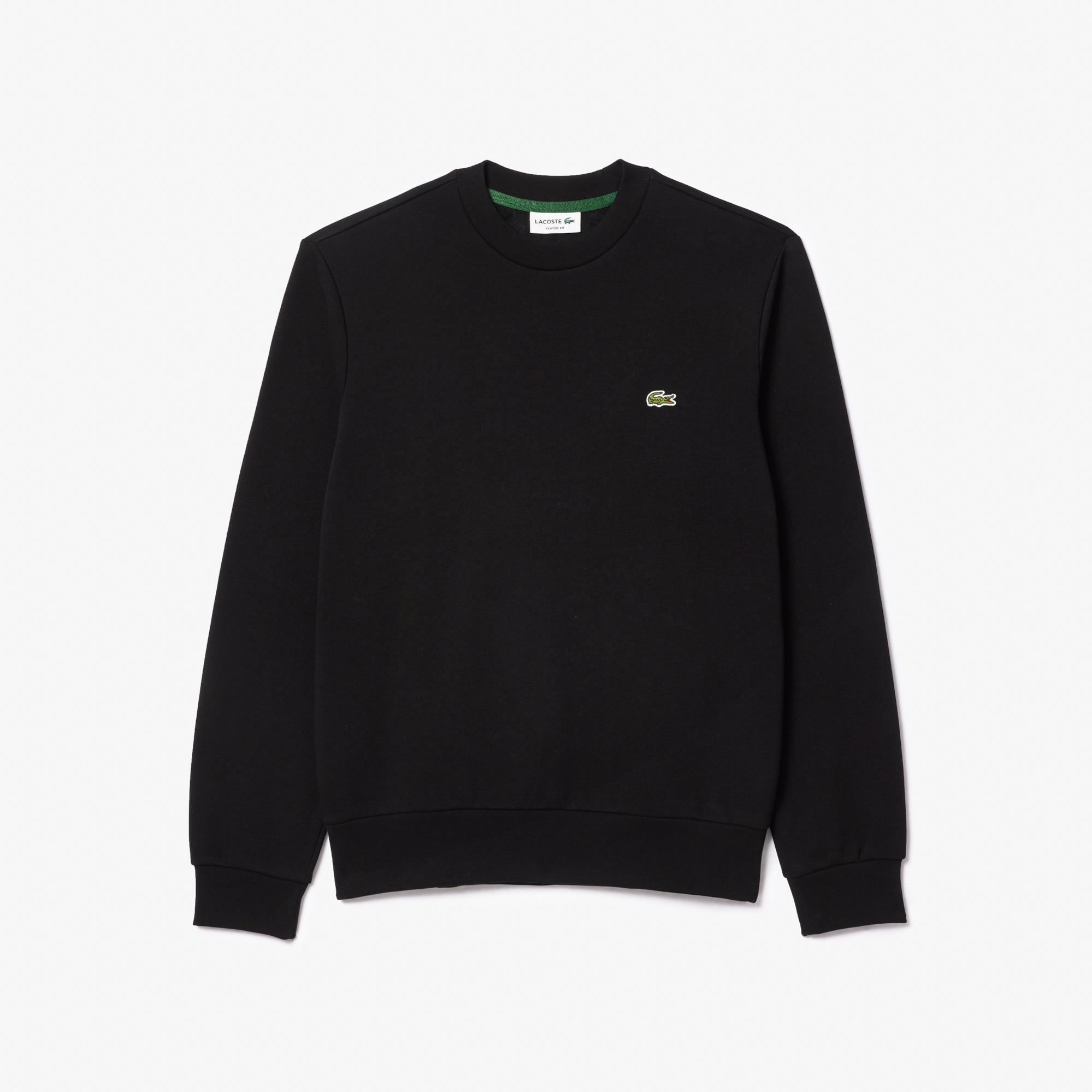 Lacoste Erkek Classic Fit Bisiklet Yaka Siyah Sweatshirt