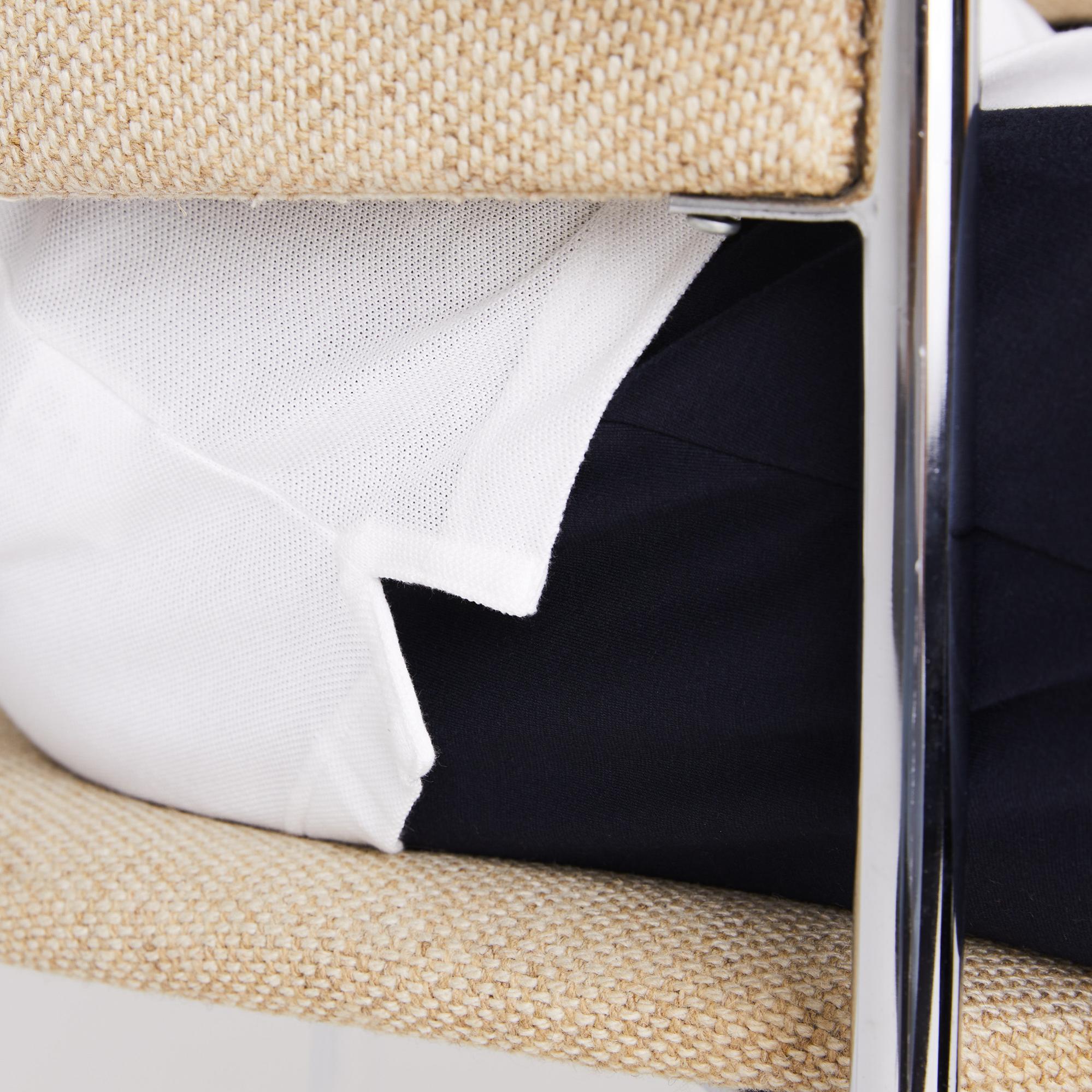 L.12.12 Erkek Slim Fit Polo Yaka Beyaz Polo