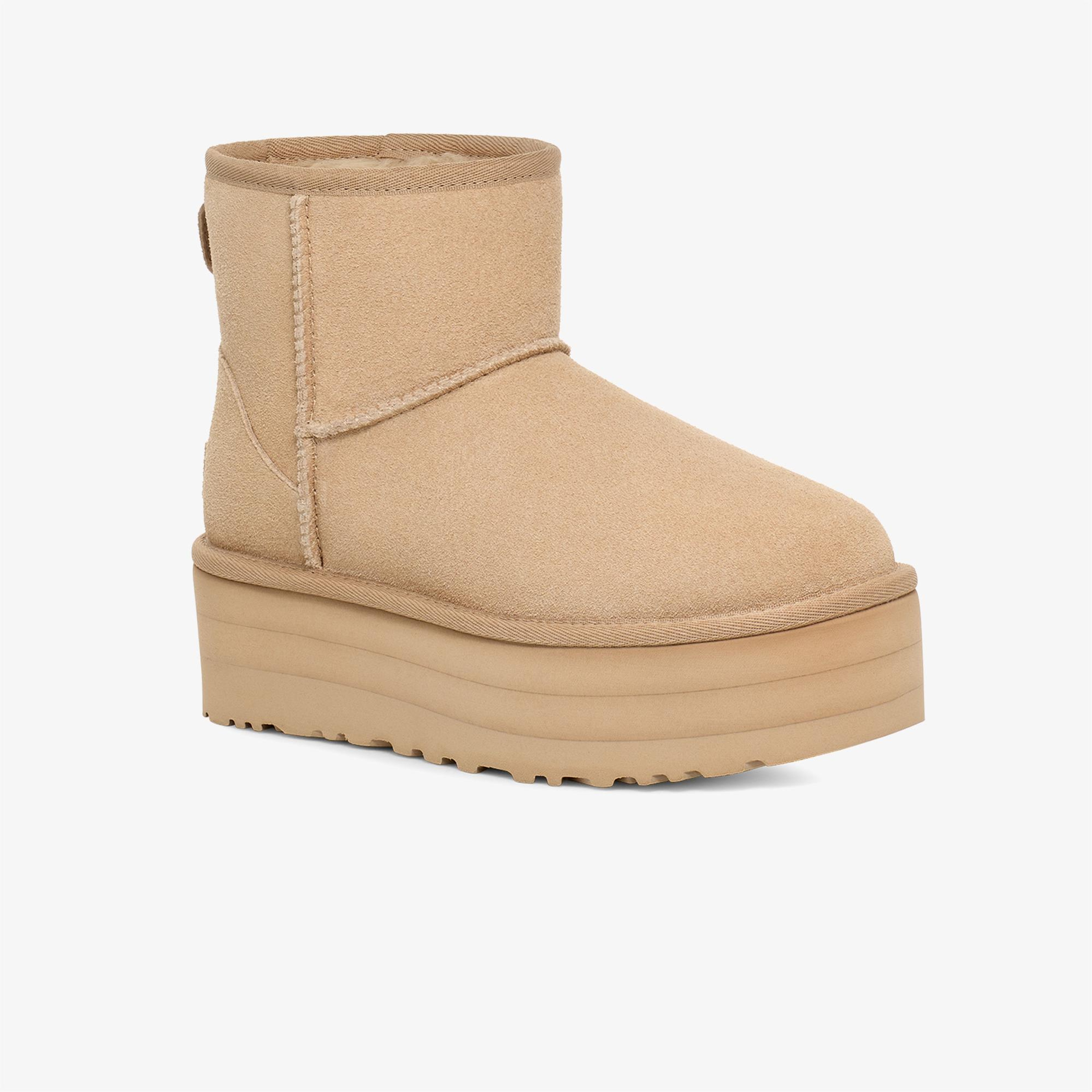 UGG Classic Mini Platform Kadın Krem Rengi Bot