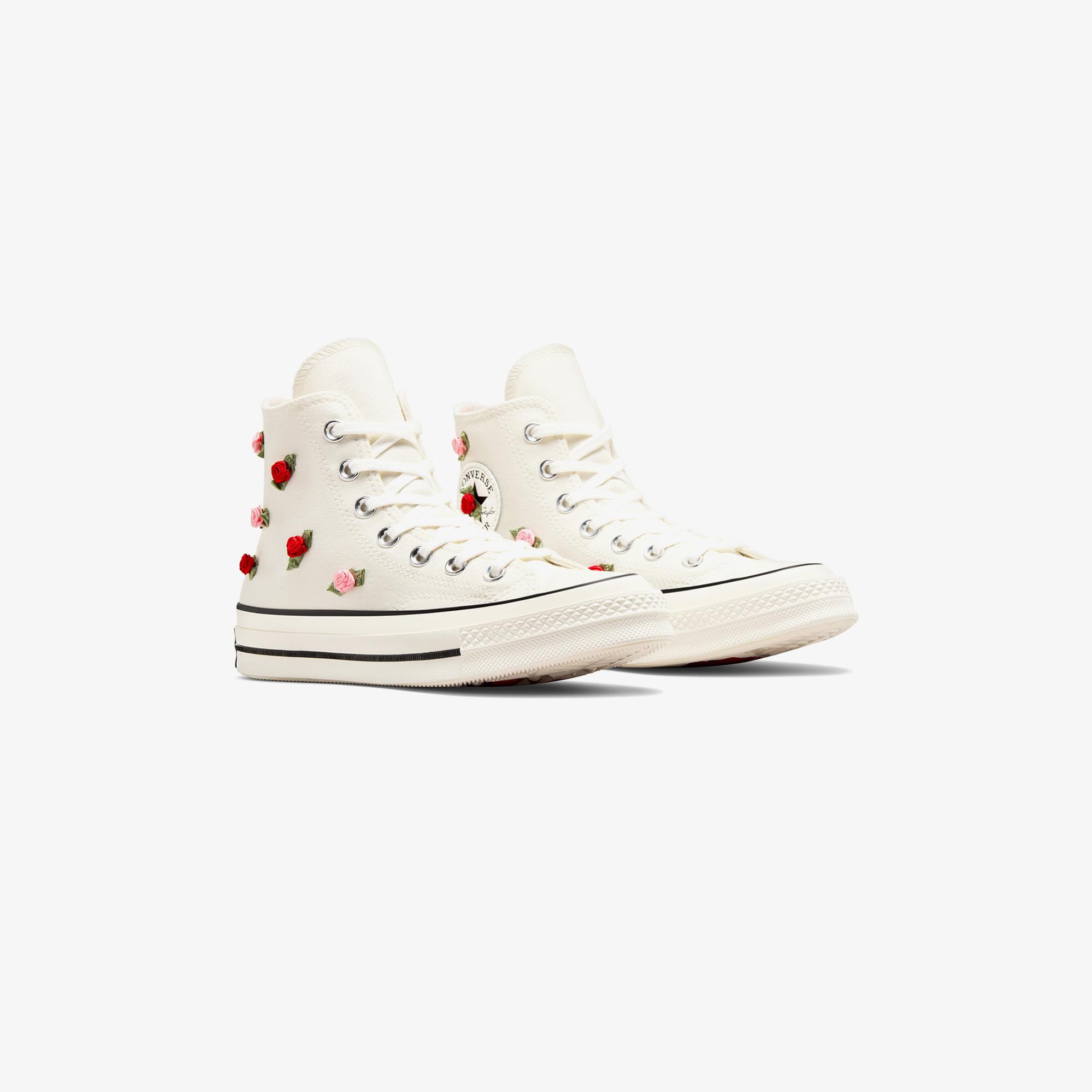 Converse Chuck 70 Roses Unisex Krem Sneaker