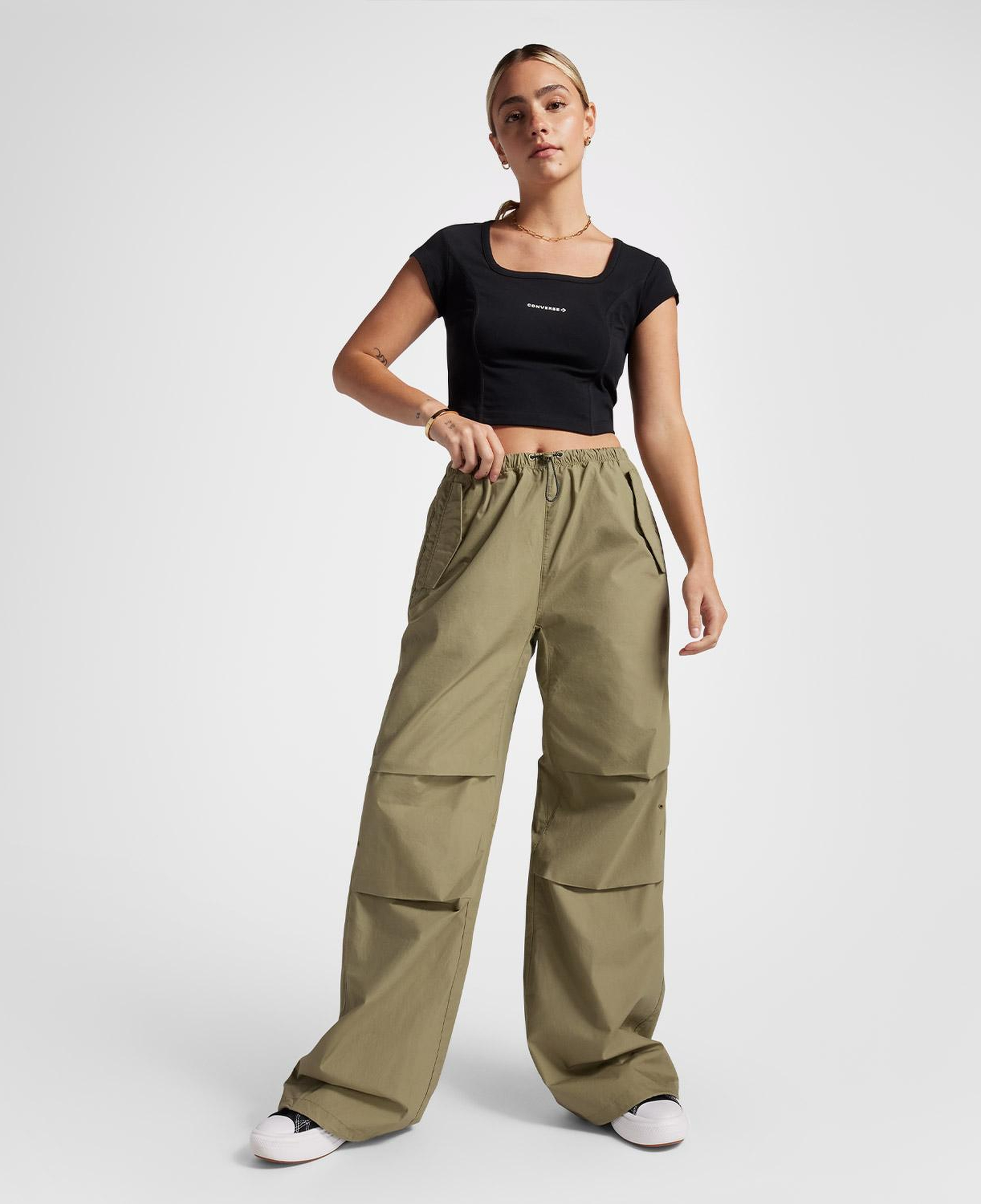 Converse Kadın Haki Paraşüt Pantolon