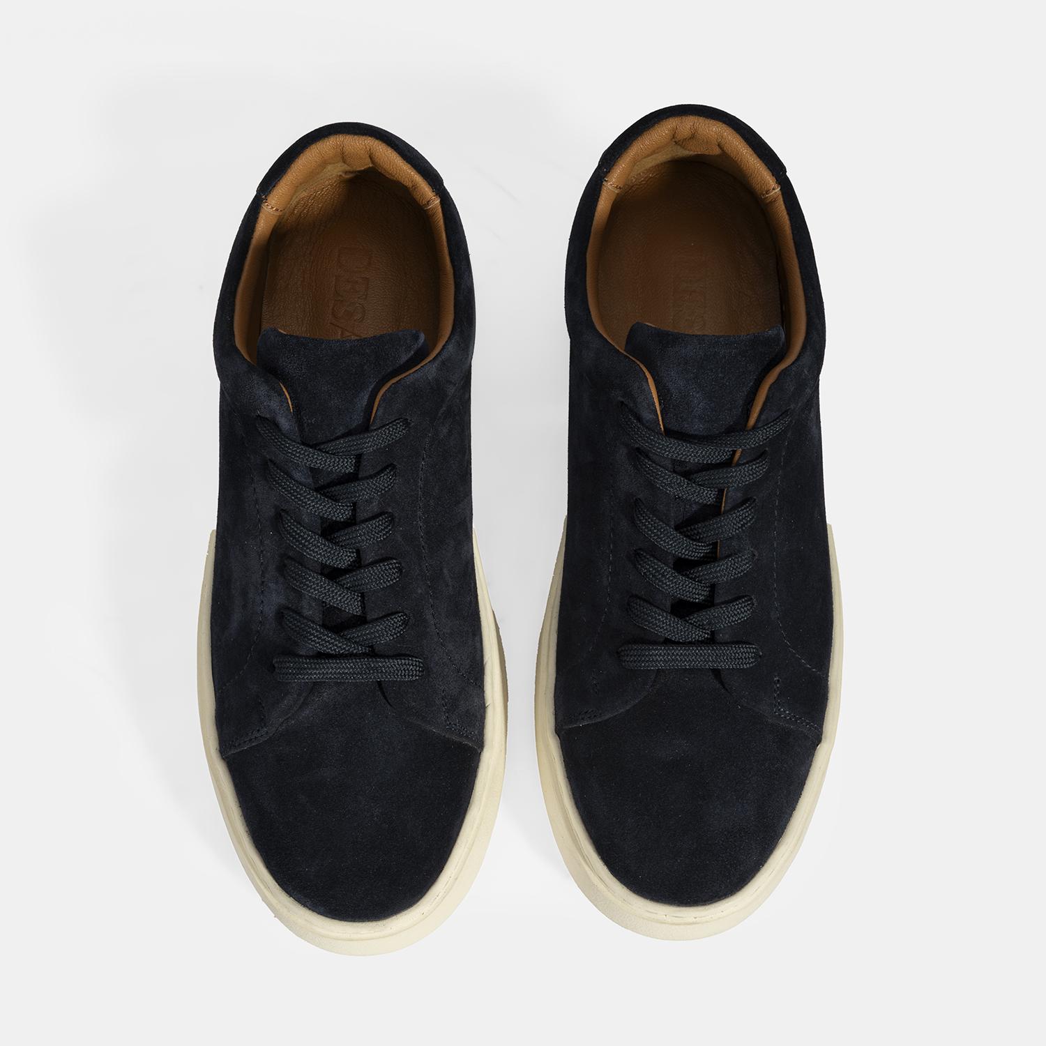 Erkek Lacivert Bağcıklı Süet Spor Ayakkabı