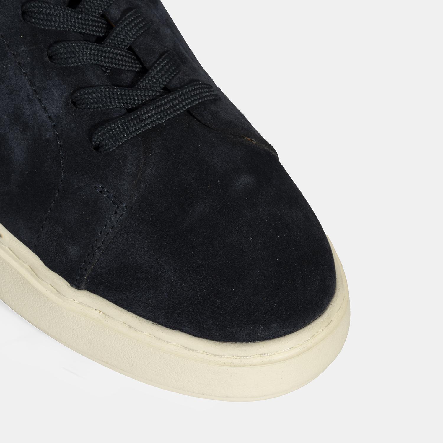 Erkek Lacivert Bağcıklı Süet Spor Ayakkabı