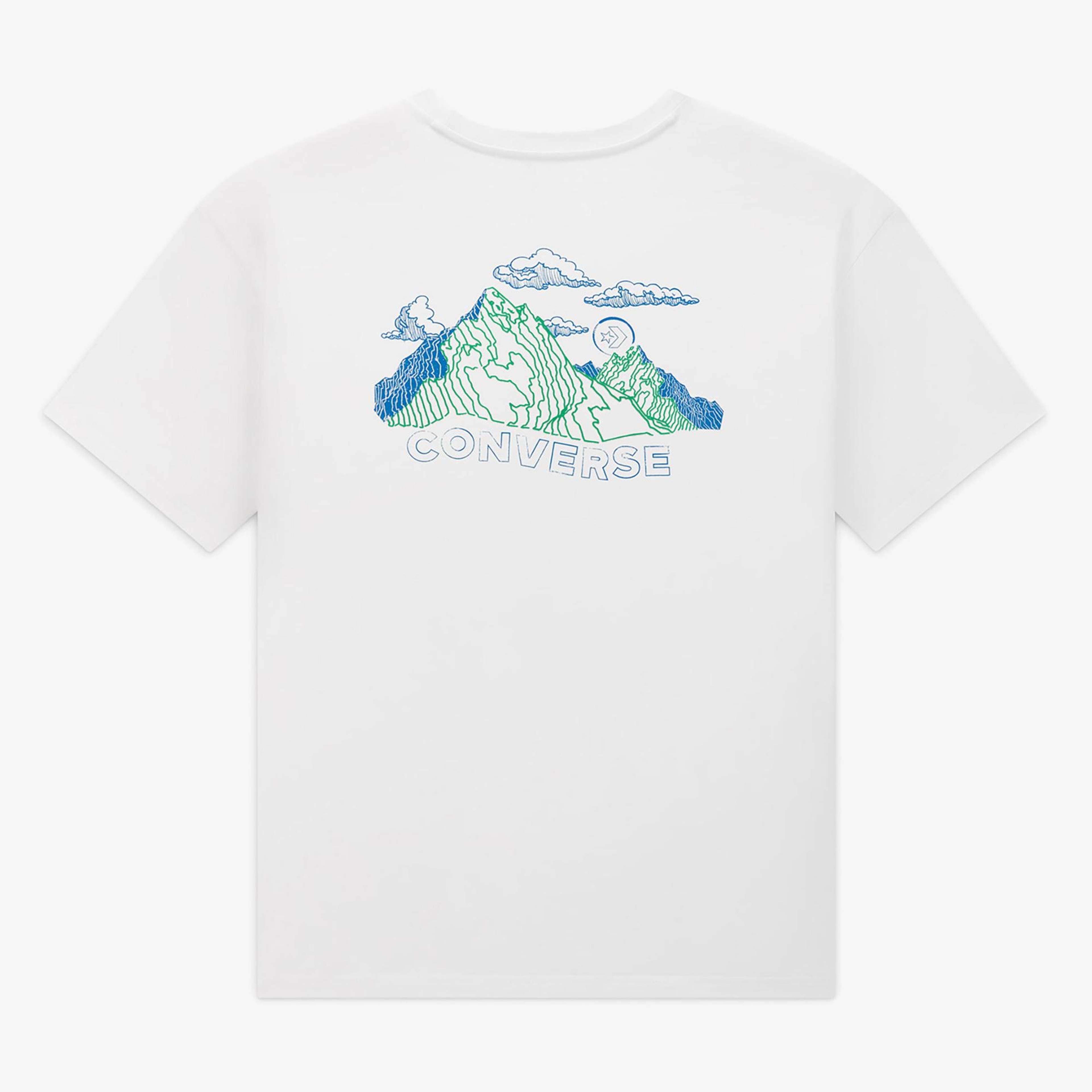 Converse Erkek Baskılı Beyaz T-Shirt