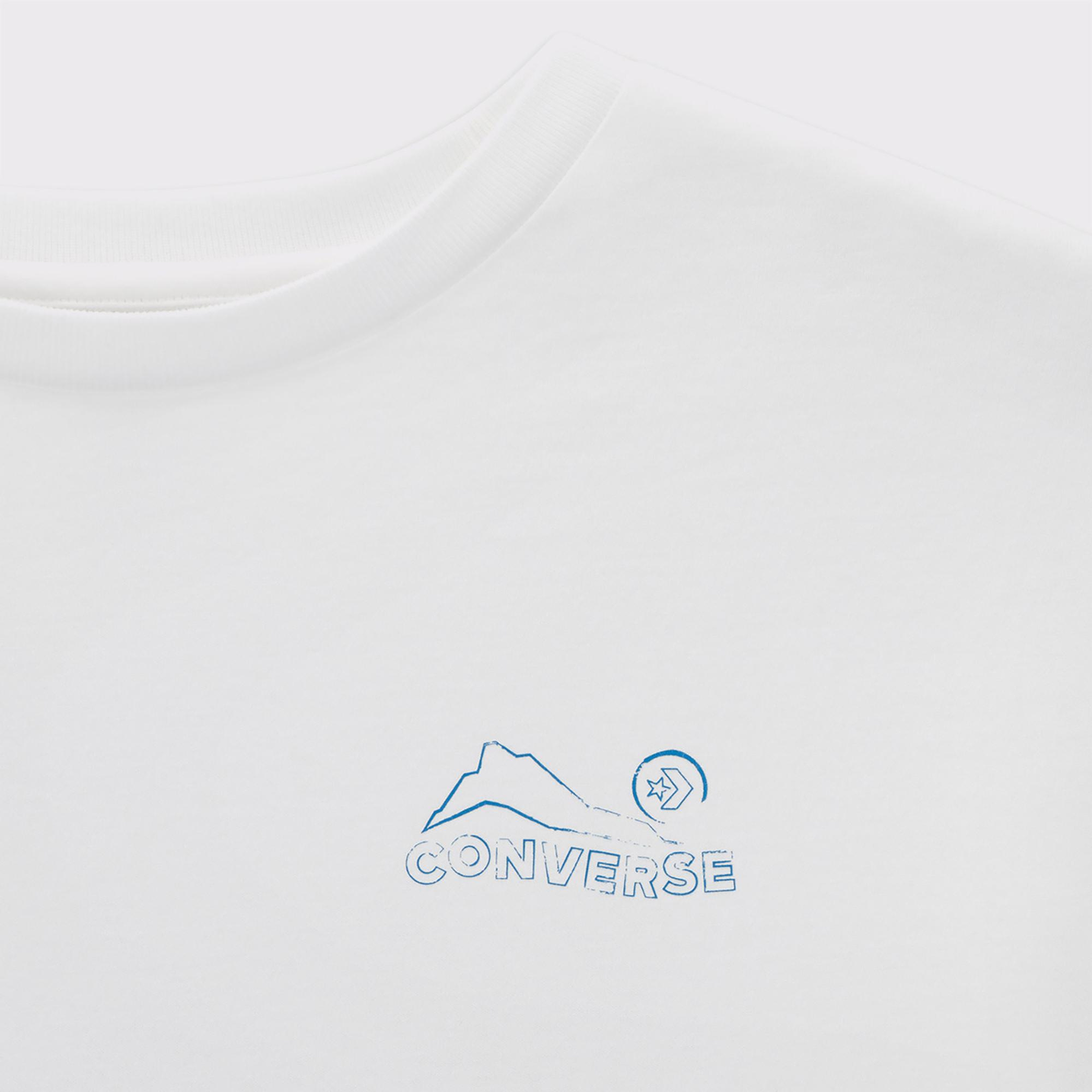 Converse Erkek Baskılı Beyaz T-Shirt