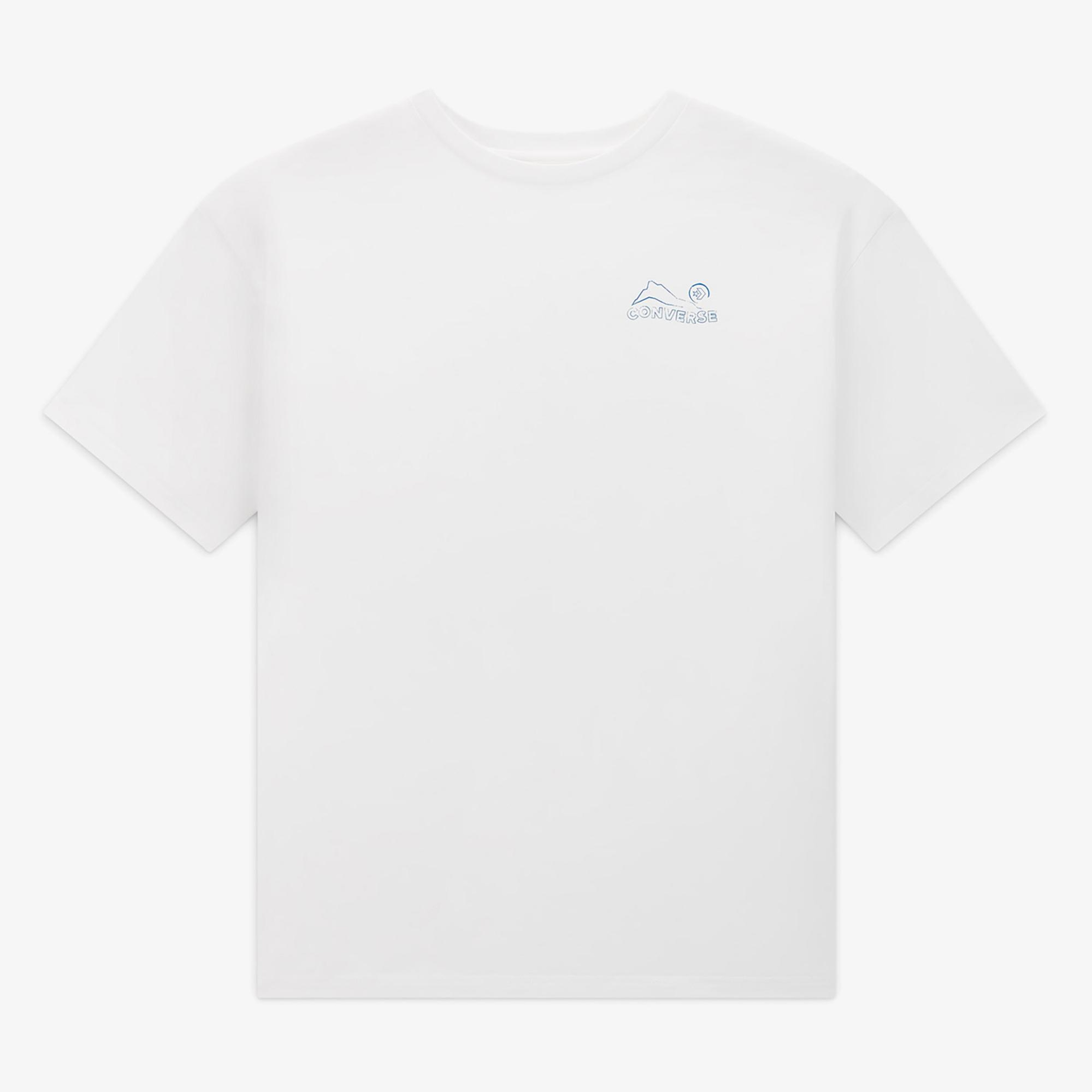Converse Erkek Baskılı Beyaz T-Shirt