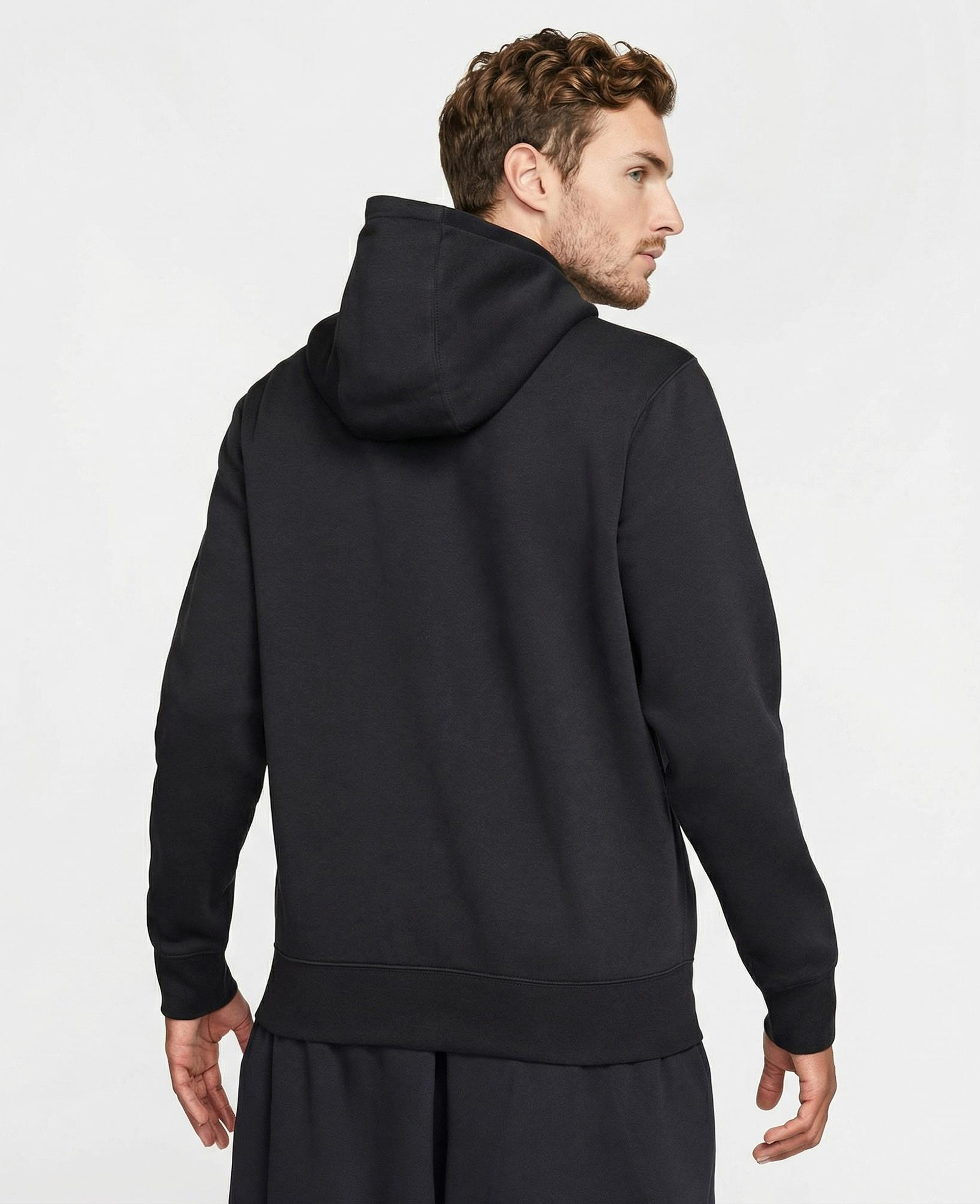Nike Club Erkek Siyah Kapüşonlu Hoodie