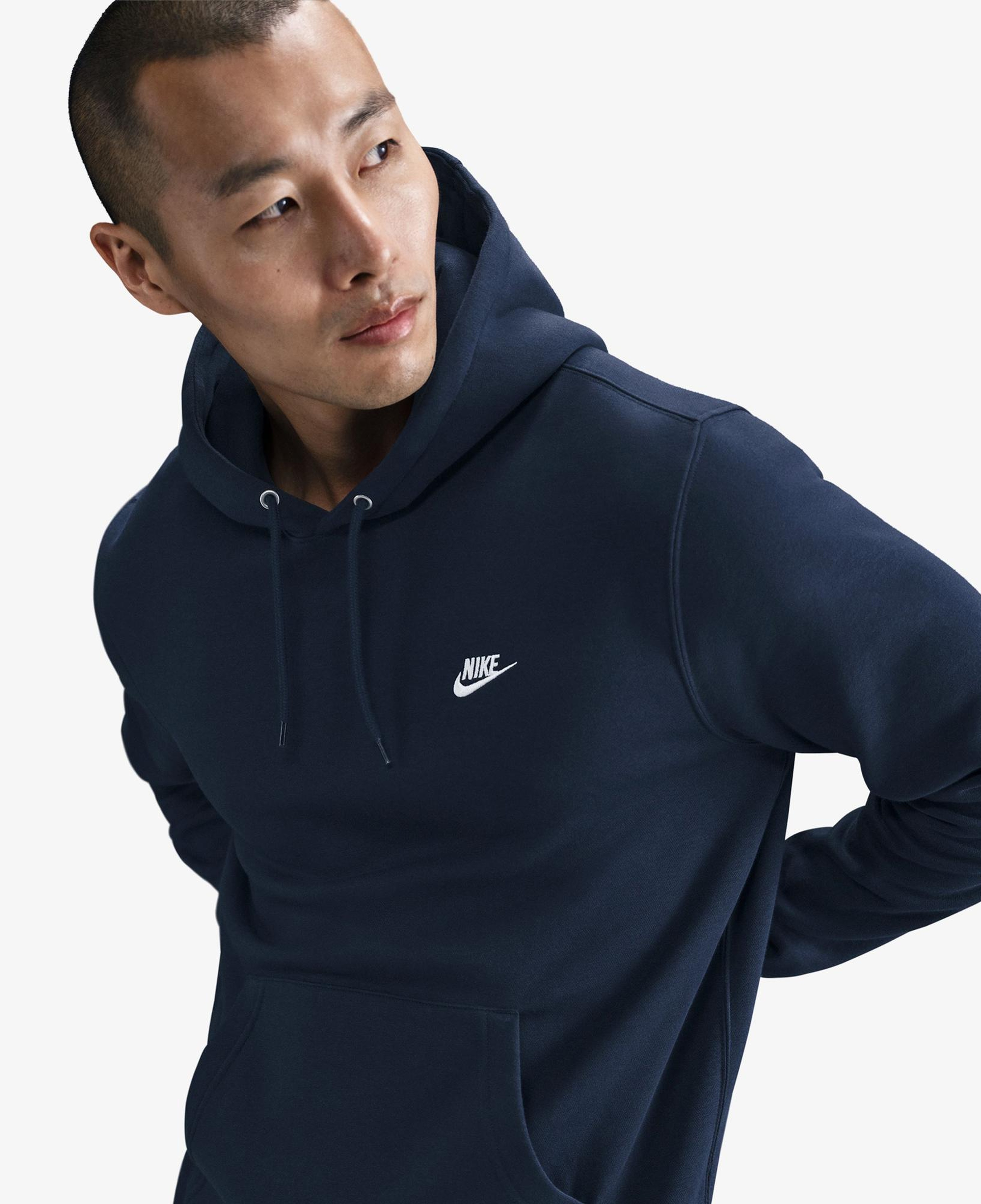 Nike Club Pullover Fleece Erkek Lacivert Hoodie
