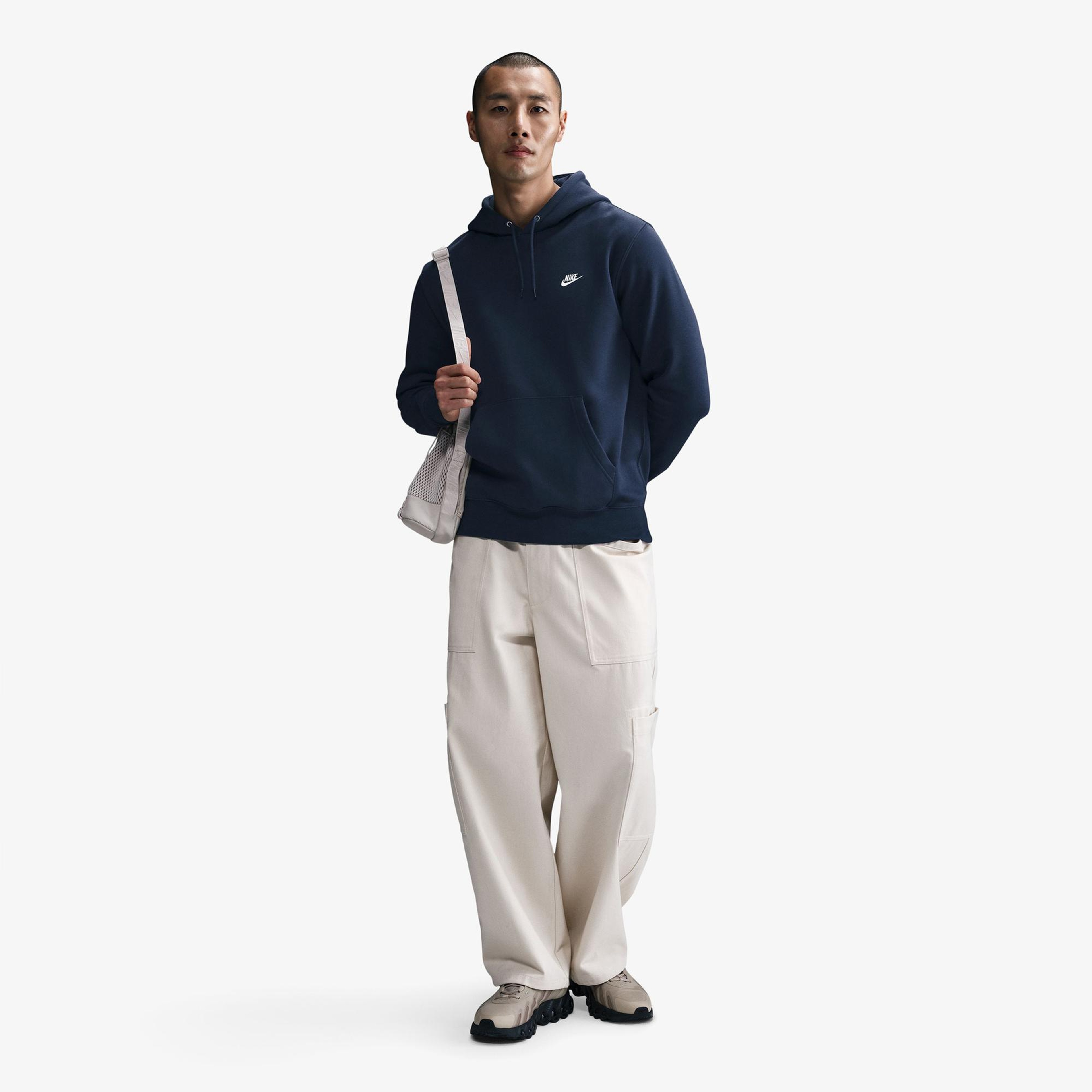 Nike Club Pullover Fleece Erkek Lacivert Hoodie