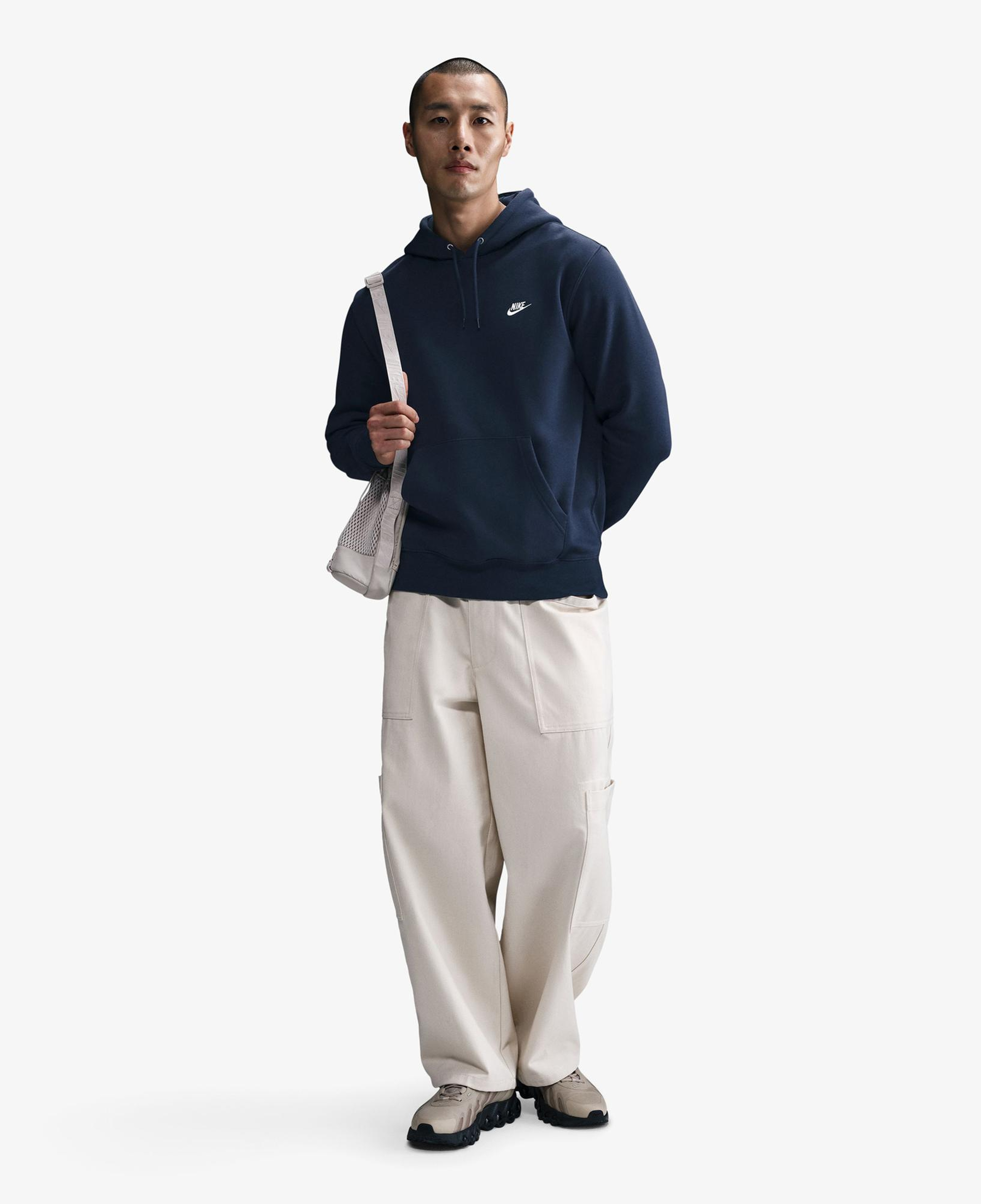 Nike Club Pullover Fleece Erkek Lacivert Hoodie