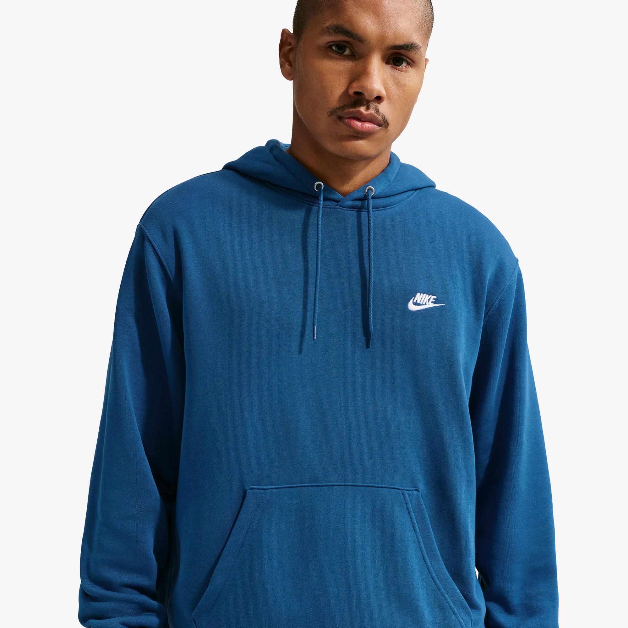 Nike Club Erkek Mavi Hoodie