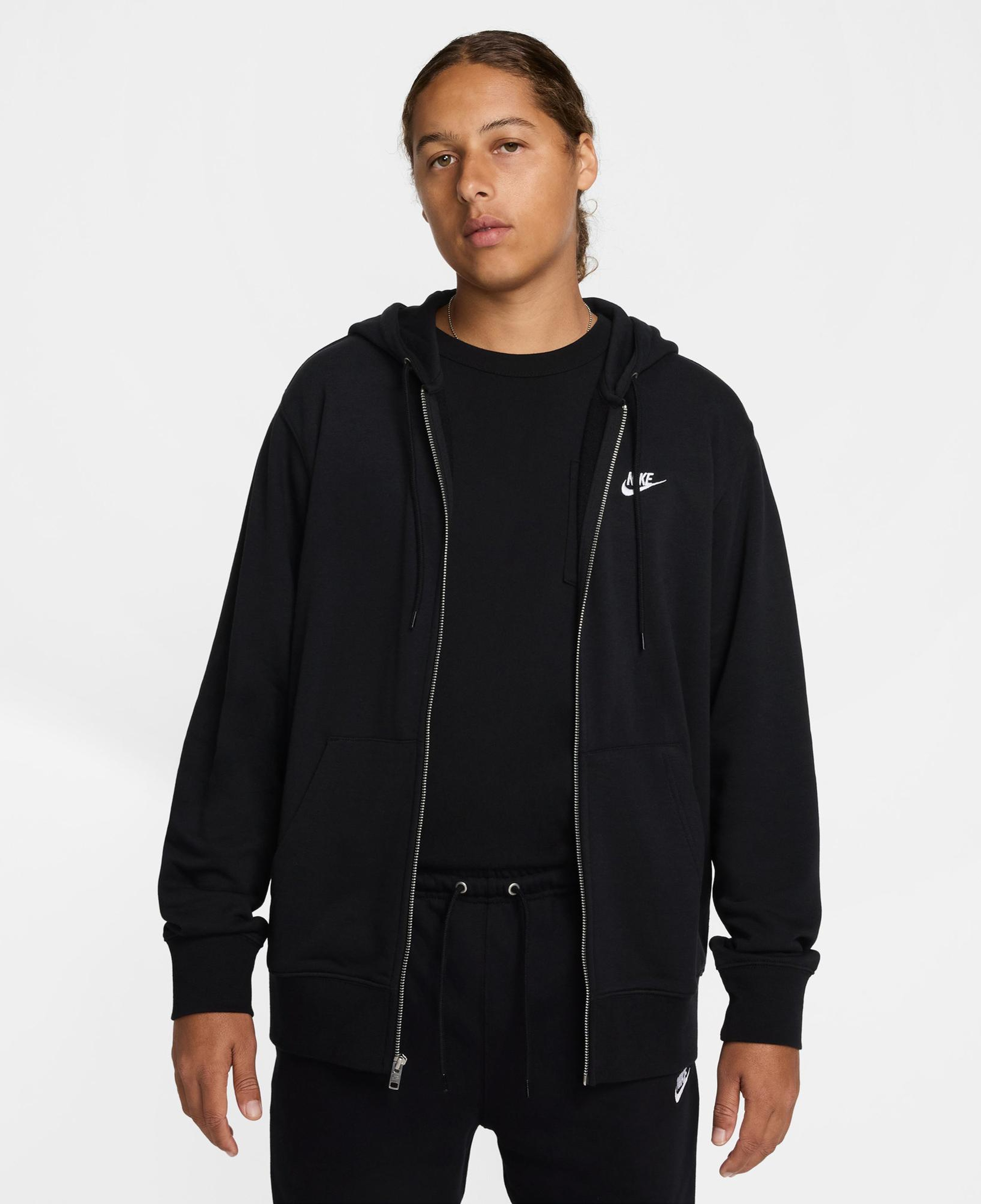 Nike Club Fleece Erkek Siyah Hoodie