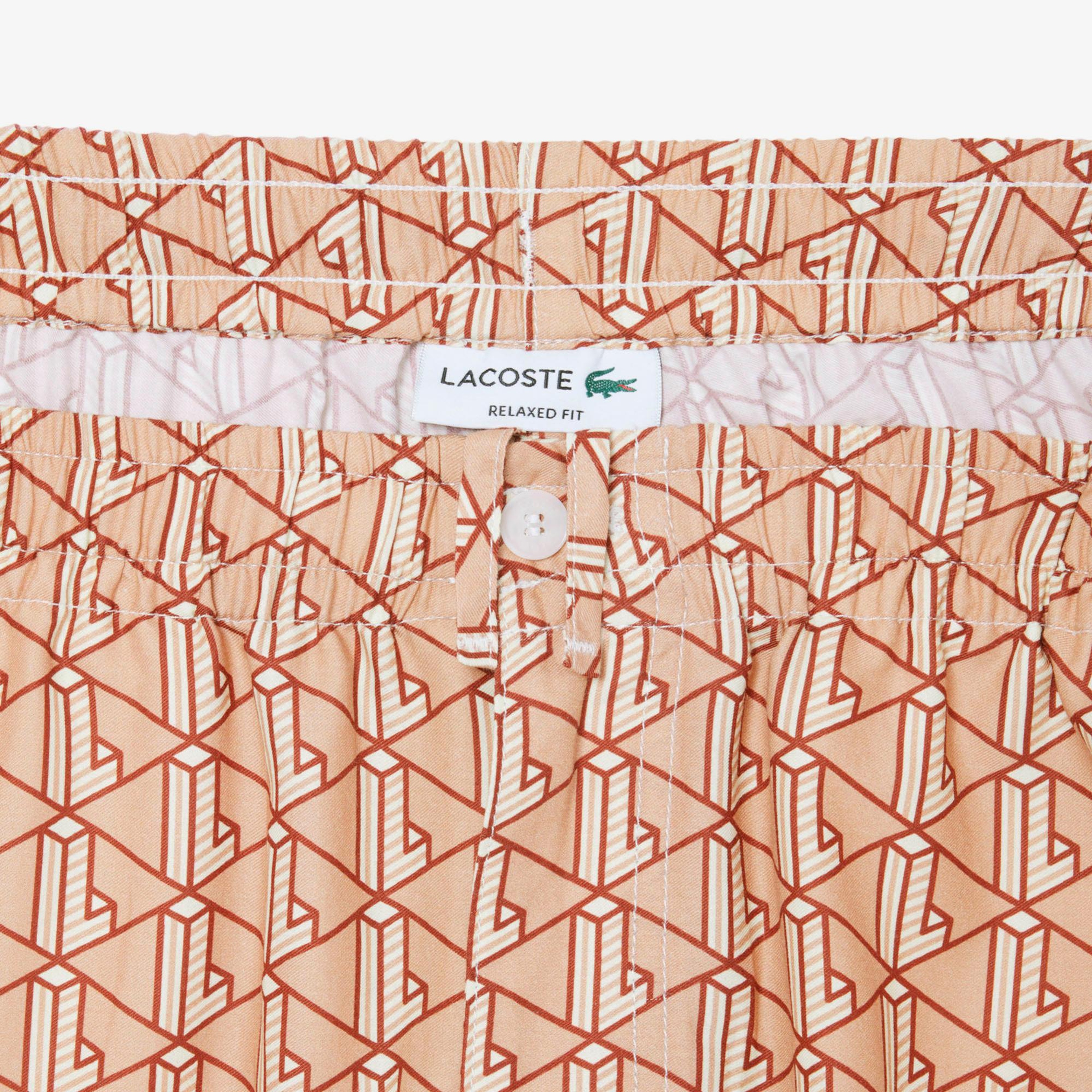 Lacoste Erkek Monogram Kahverengi Şort