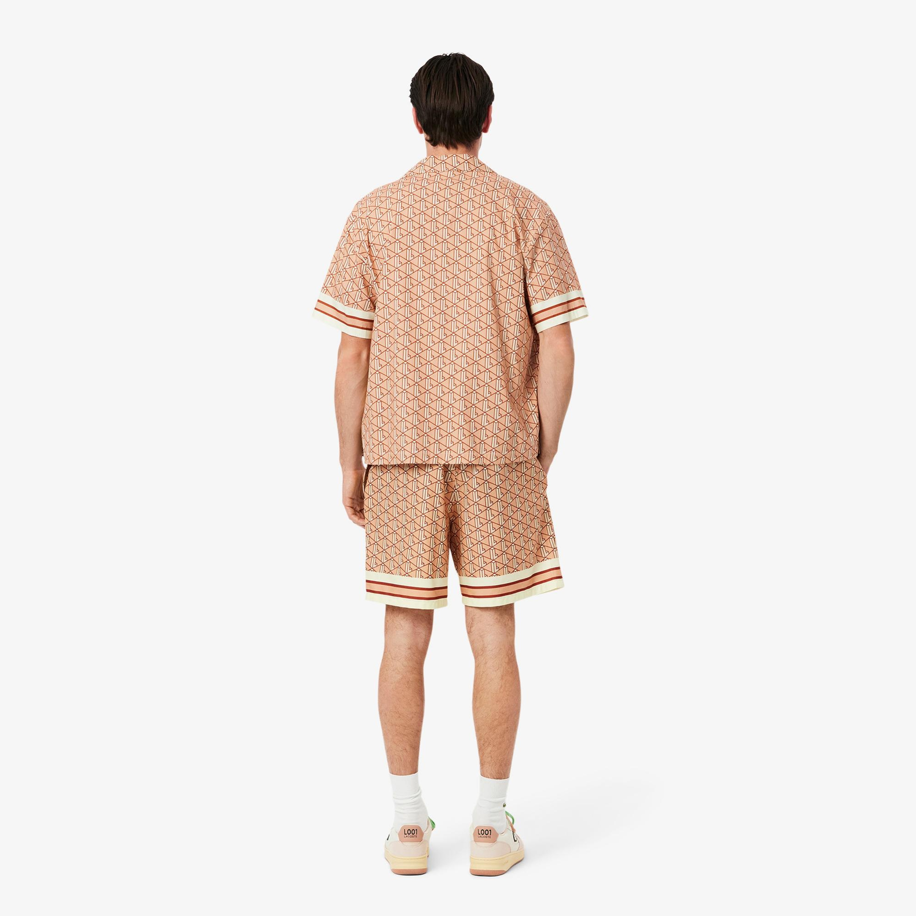 Lacoste Erkek Monogram Kahverengi Şort