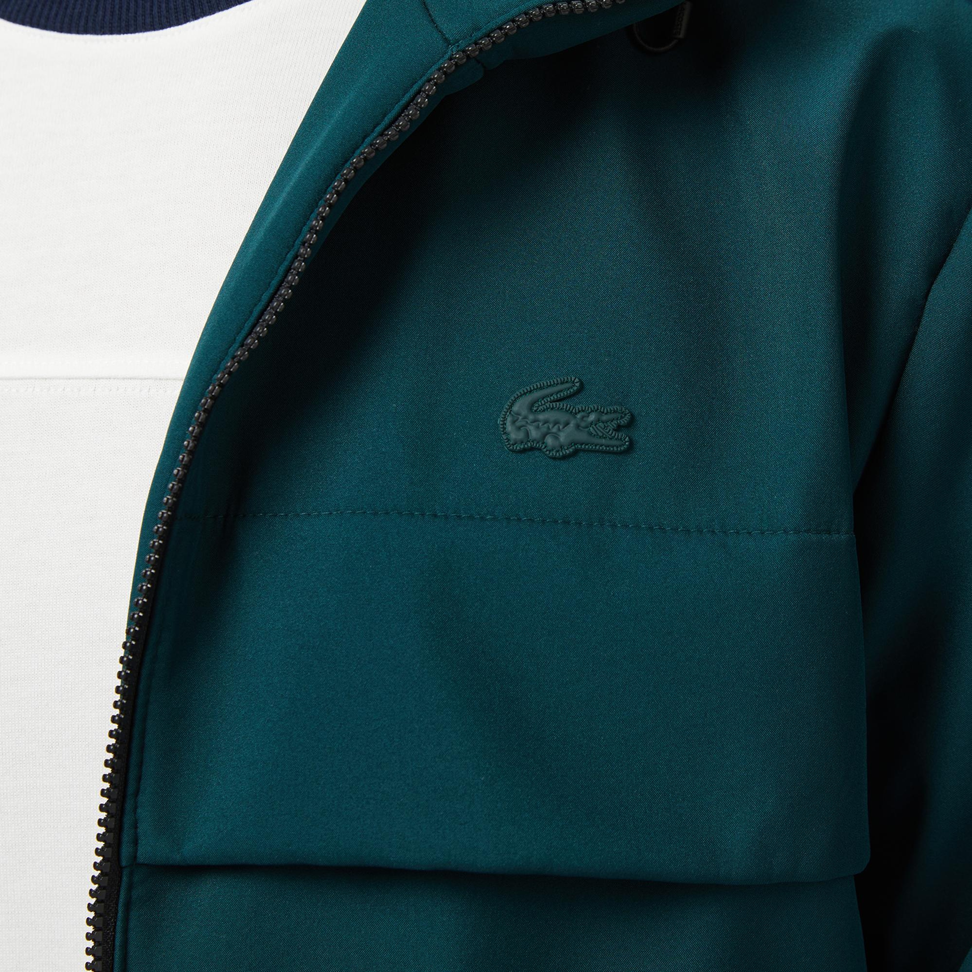 Lacoste Erkek Kapüşonlu Koyu Yeşil Yağmurluk
