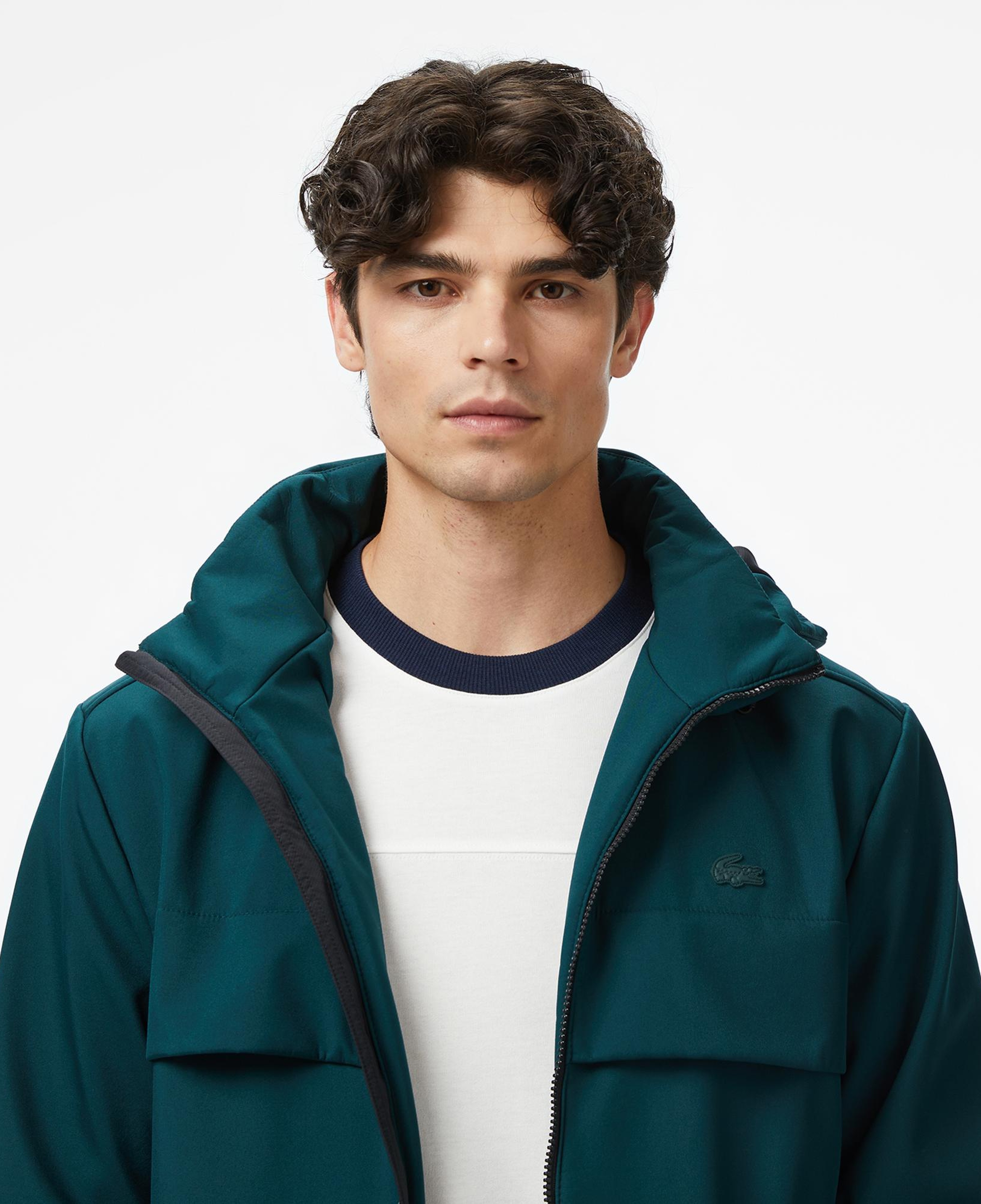 Lacoste Erkek Kapüşonlu Koyu Yeşil Yağmurluk