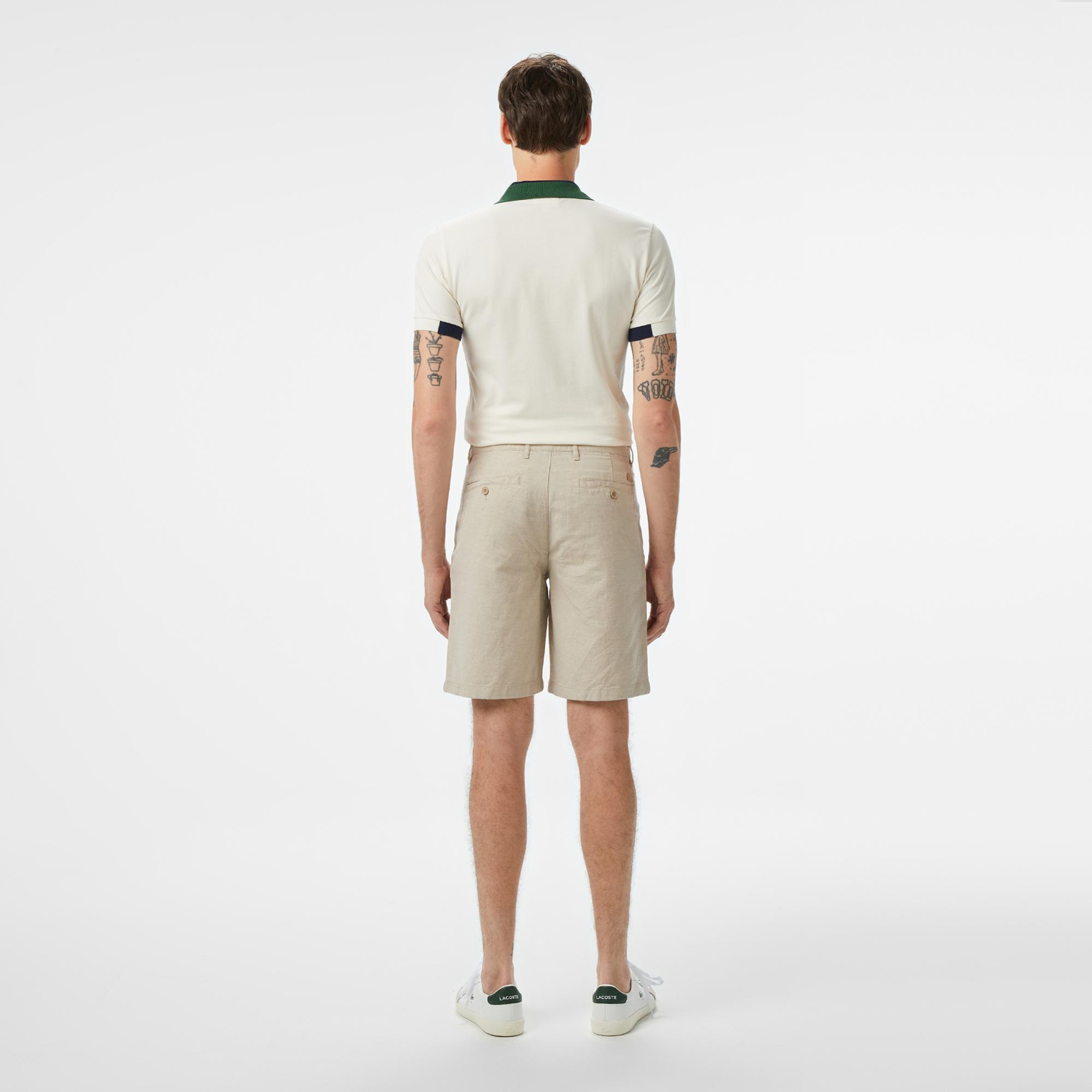 Lacoste Erkek Slim Fit Bej Bermuda Şort