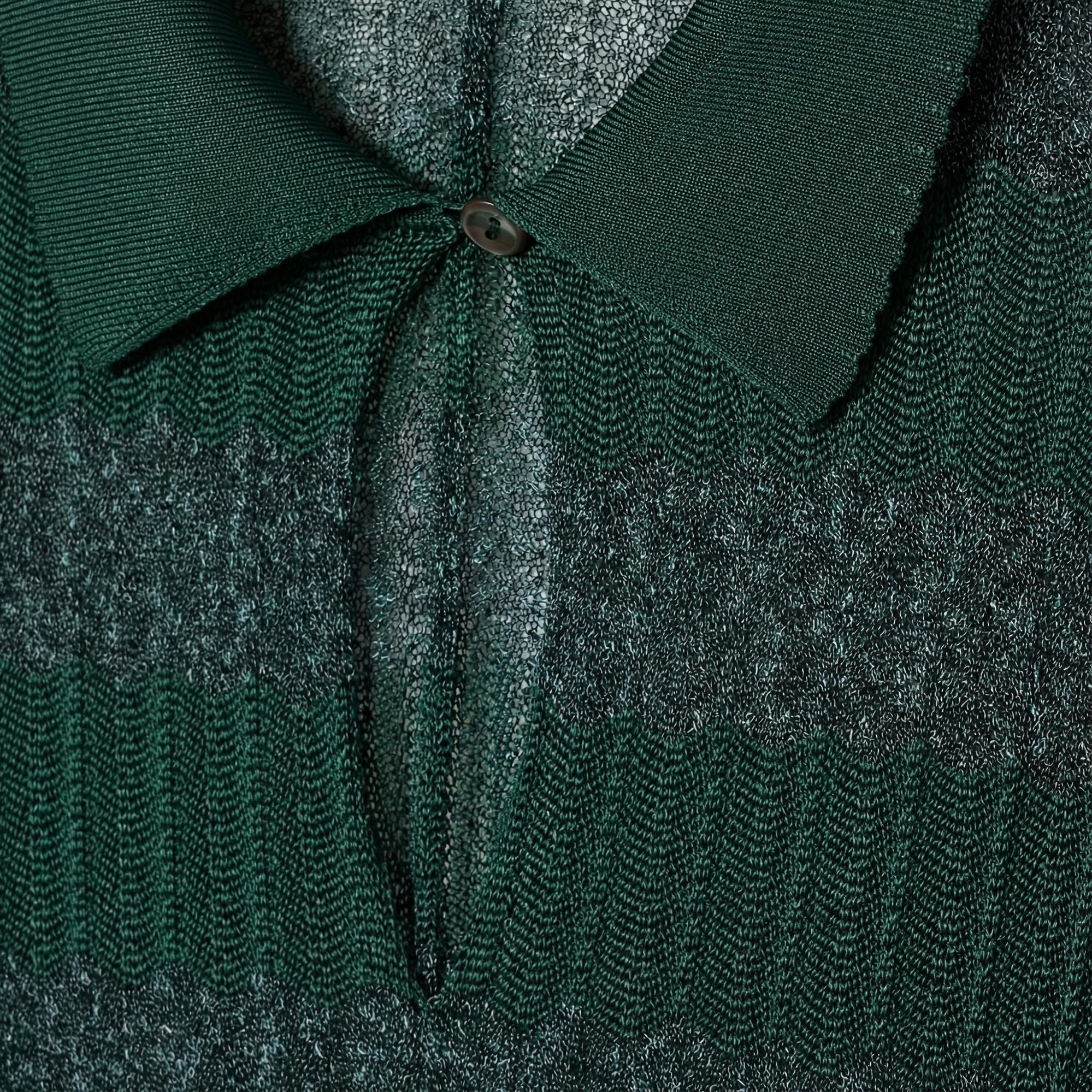 Lacoste Runway Kadın Polo Yaka Desenli Yeşil Elbise