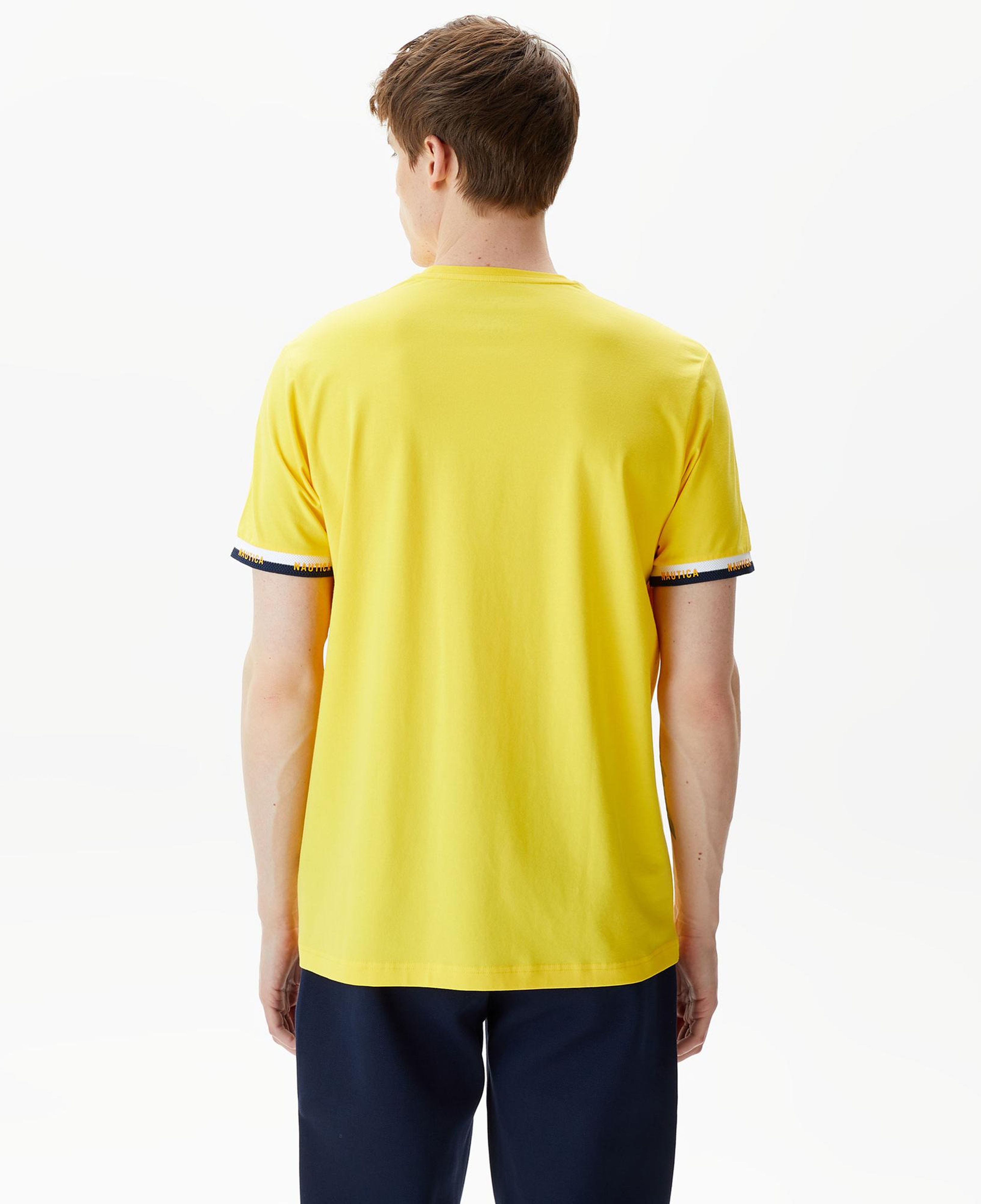 Nautica Erkek Sarı Standart Fit T-Shirt