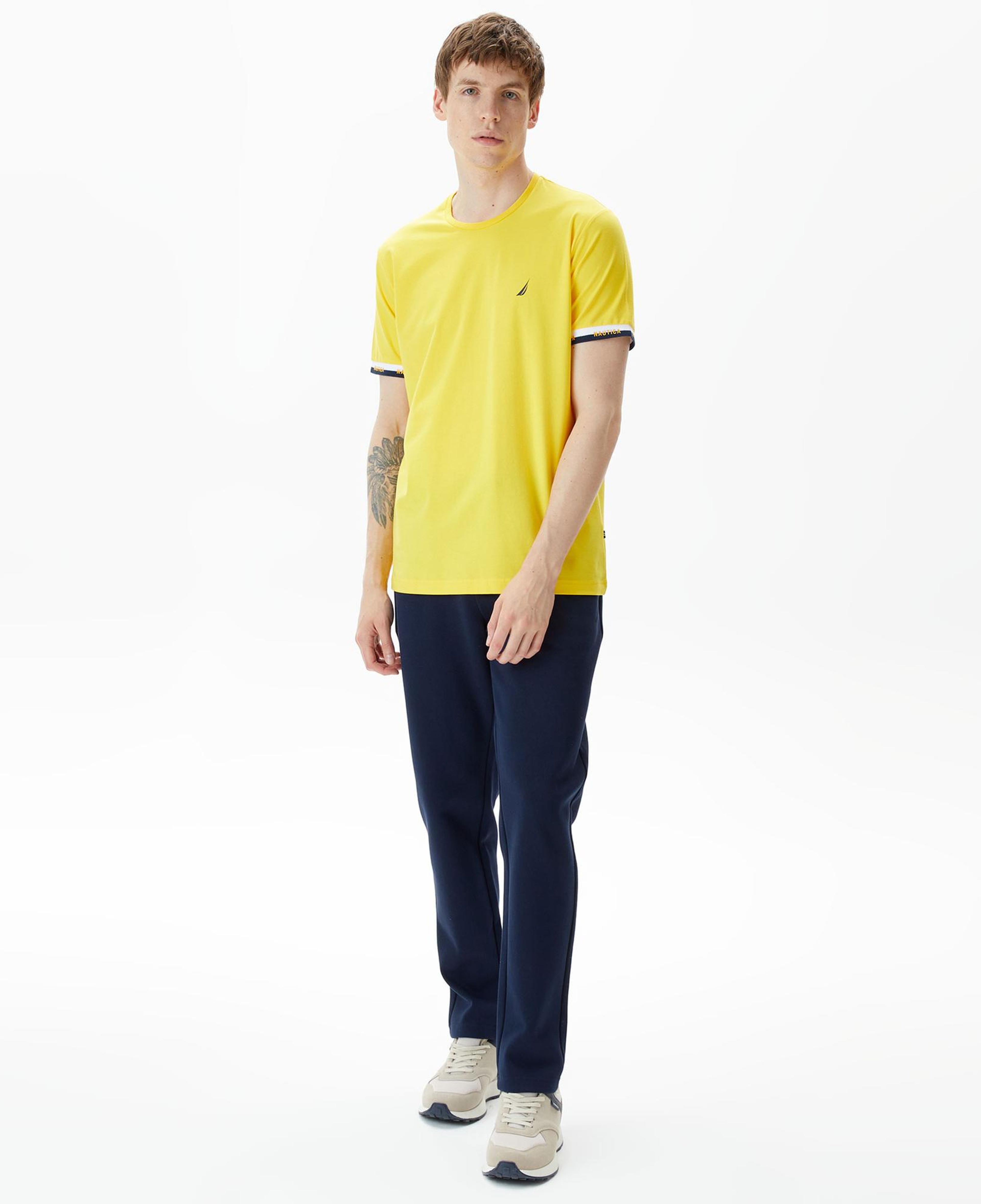 Nautica Erkek Sarı Standart Fit T-Shirt