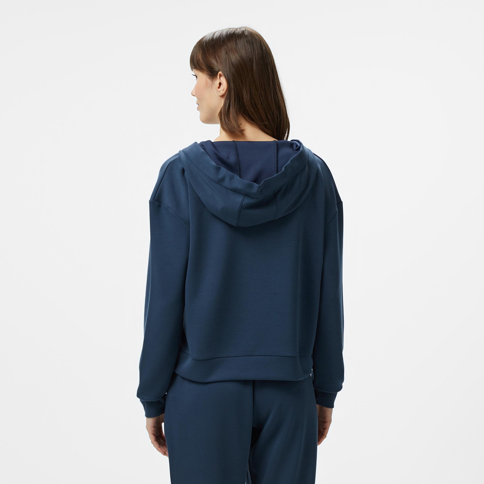 Nautica Kadın Lacivert Regular Fit Kapüşonlu Sweatshirt