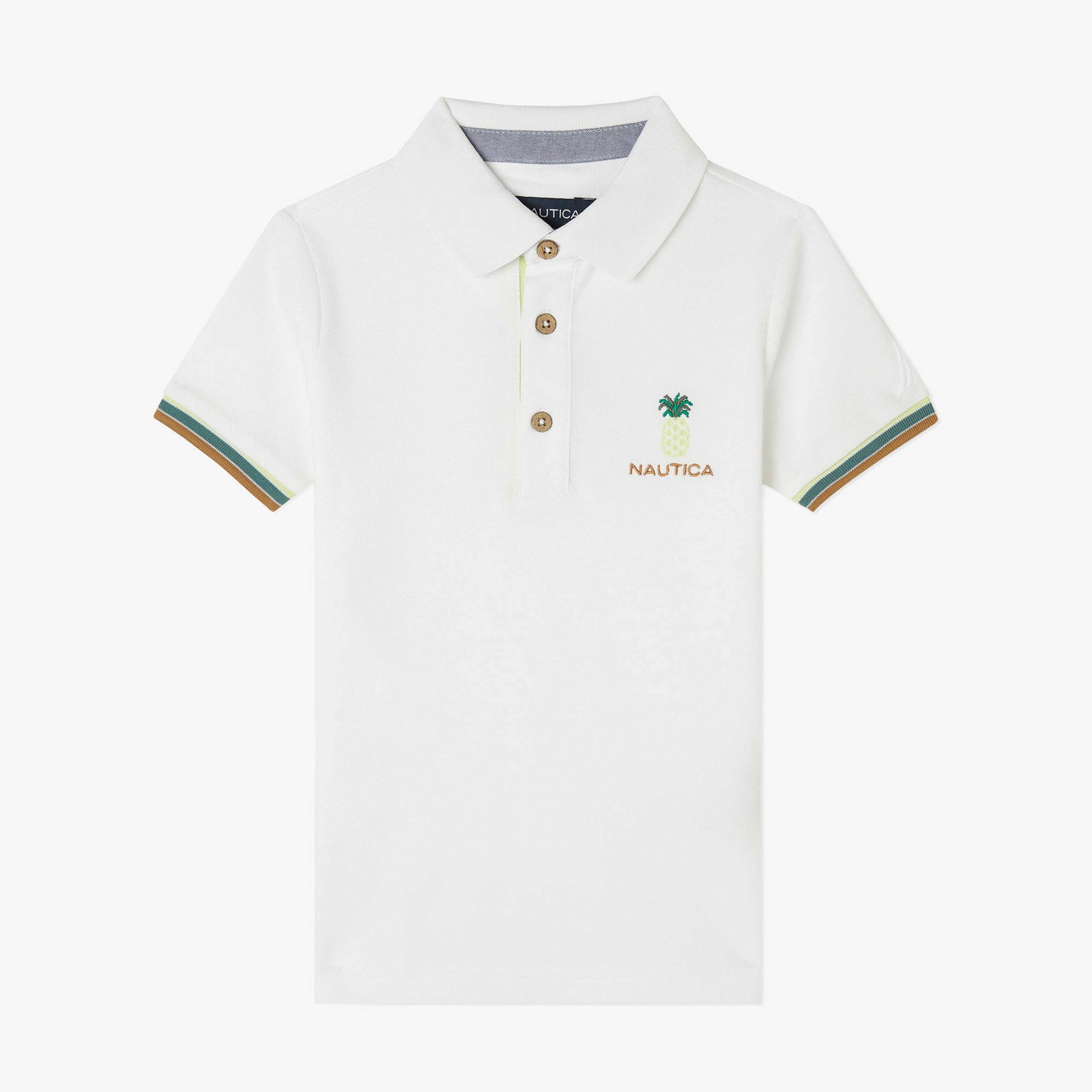 Nautica Erkek Çocuk Beyaz Kısa Kollu Polo