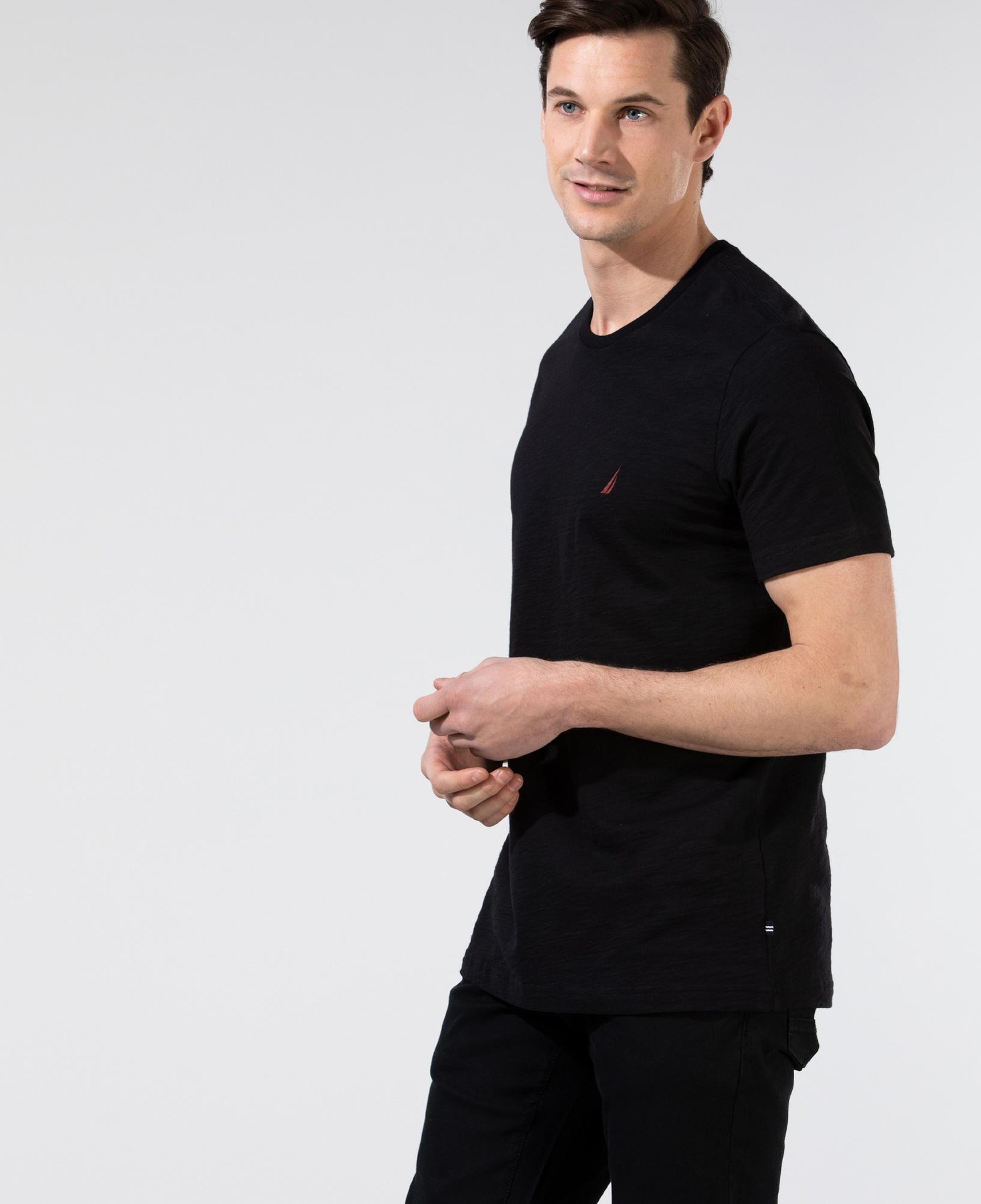 Nautica Erkek Siyah Standart Fit T-Shirt
