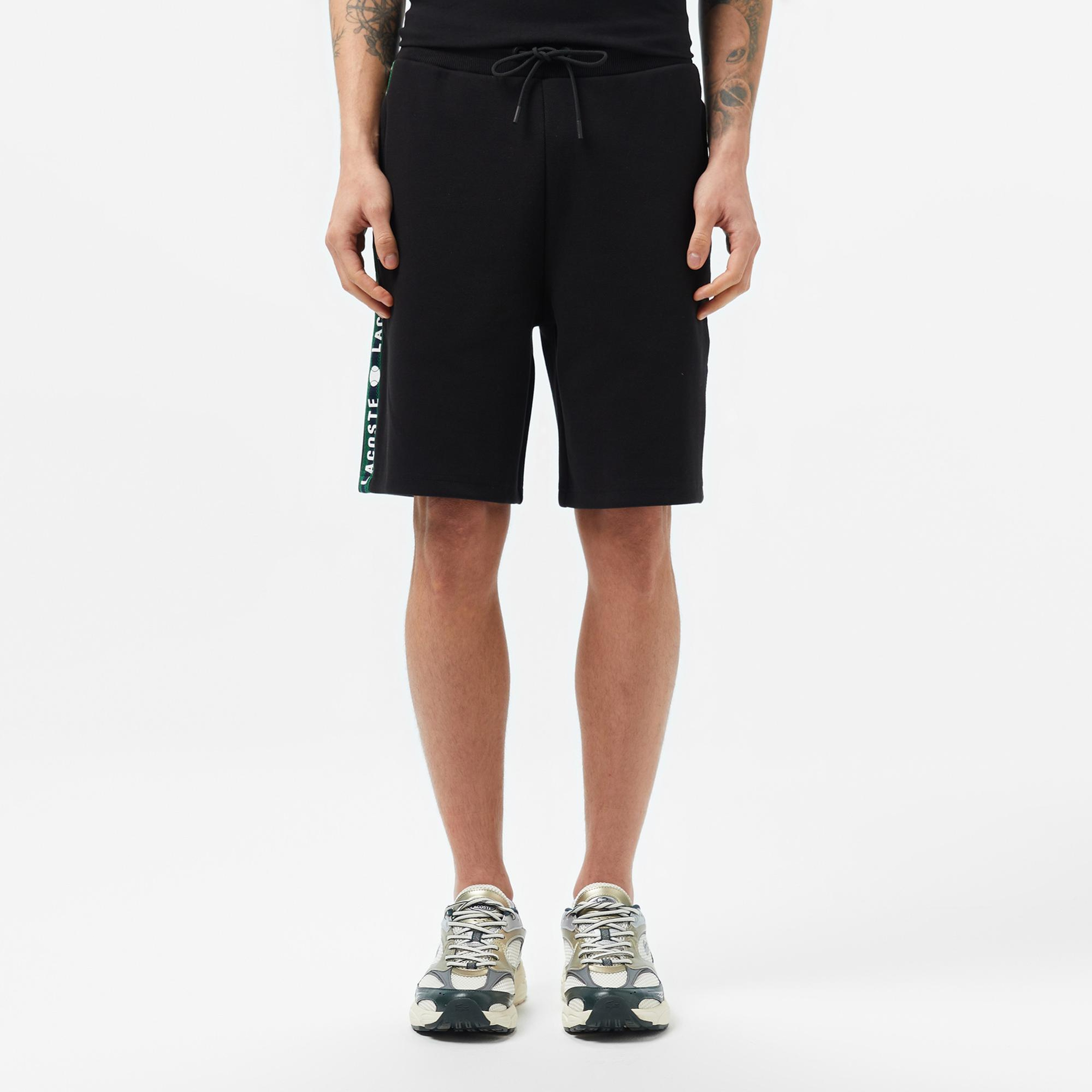 Lacoste Erkek Regular Fit Baskılı Siyah Şort