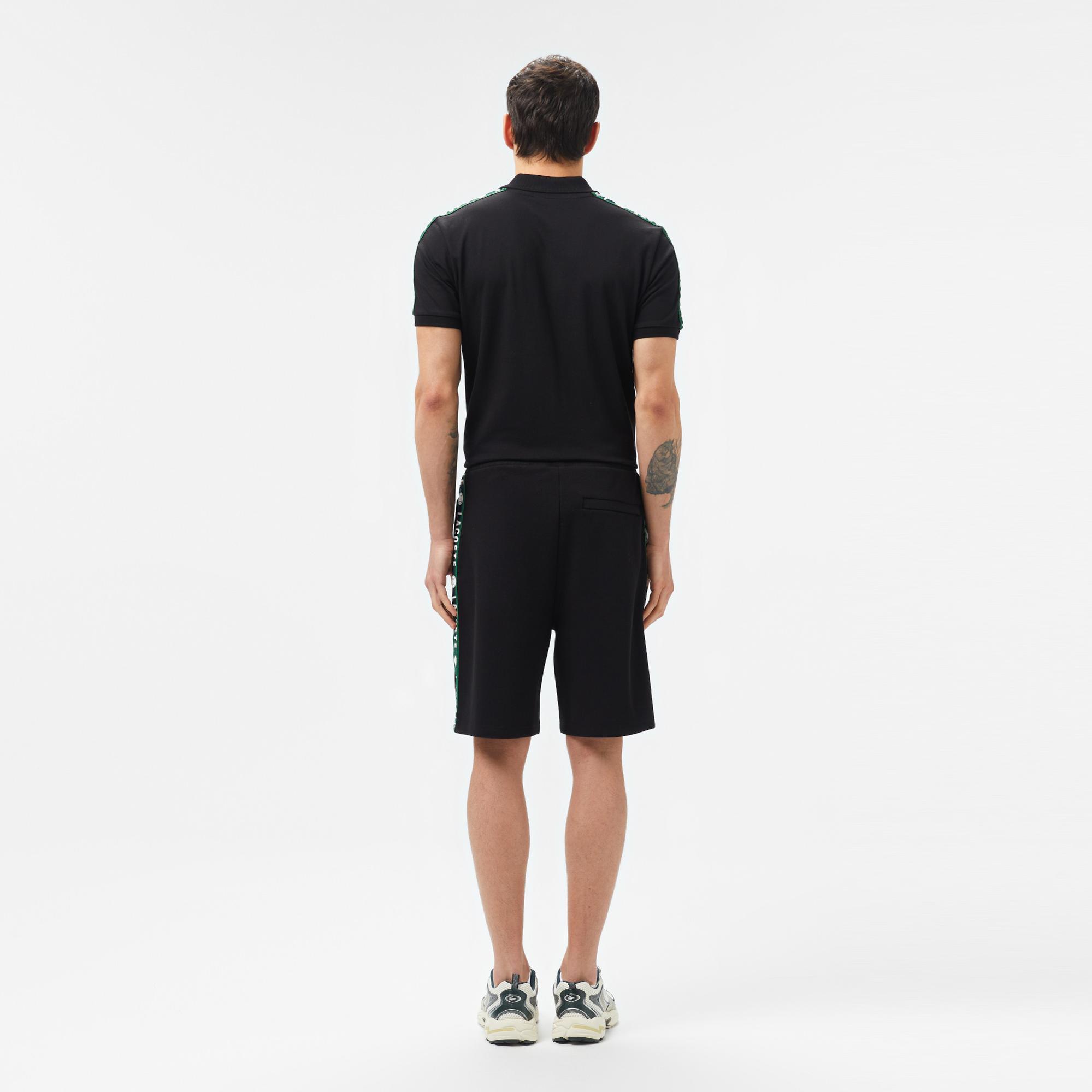 Lacoste Erkek Regular Fit Baskılı Siyah Şort