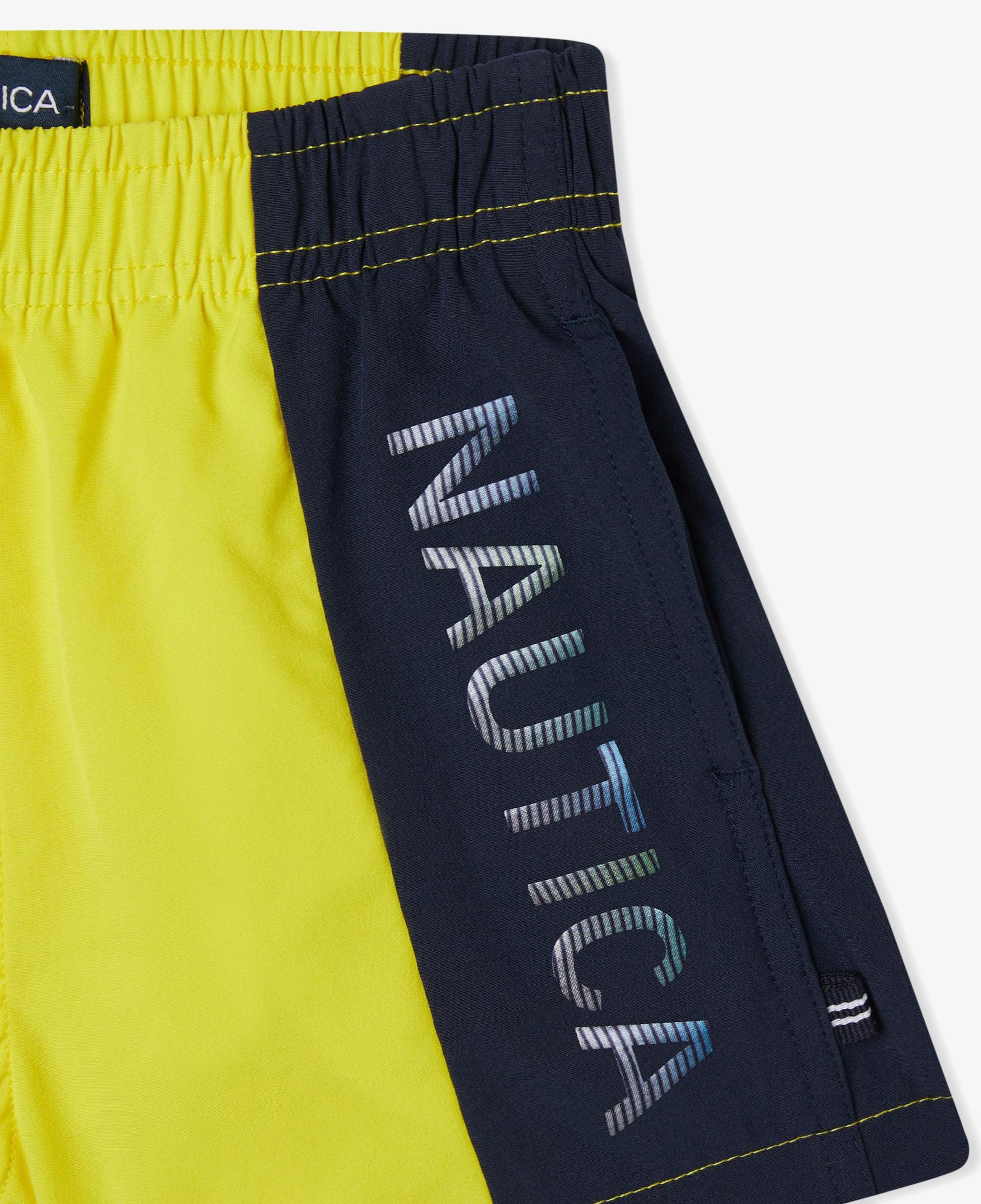 Nautica Erkek Çocuk Sarı Renk Bloklu Deniz Şortu
