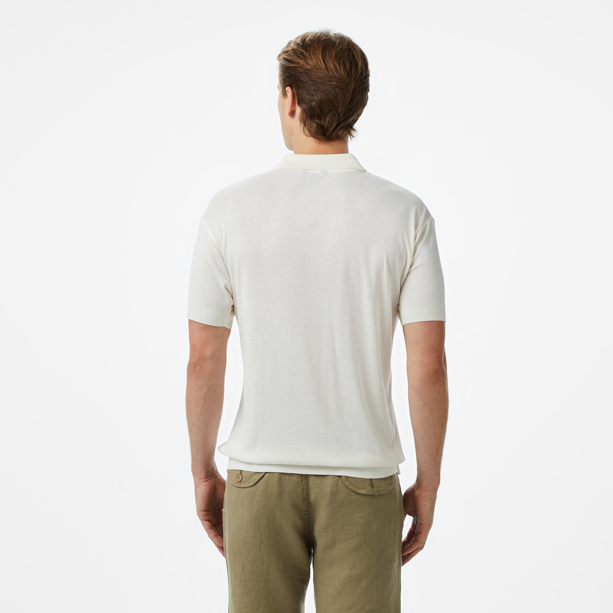 Nautica Erkek Ekru Classic Fit Polo