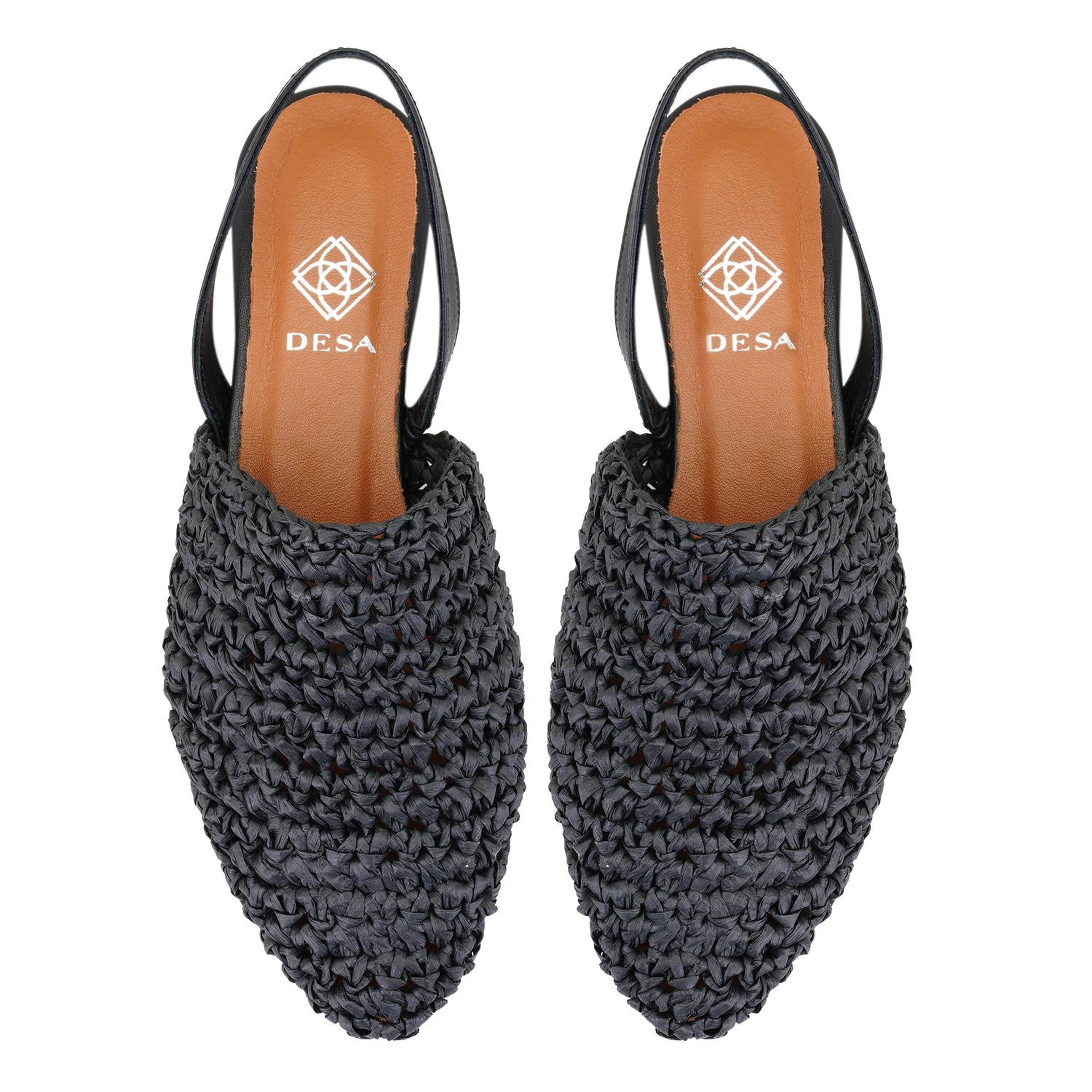 Kadın Siyah Örgülü Terlik