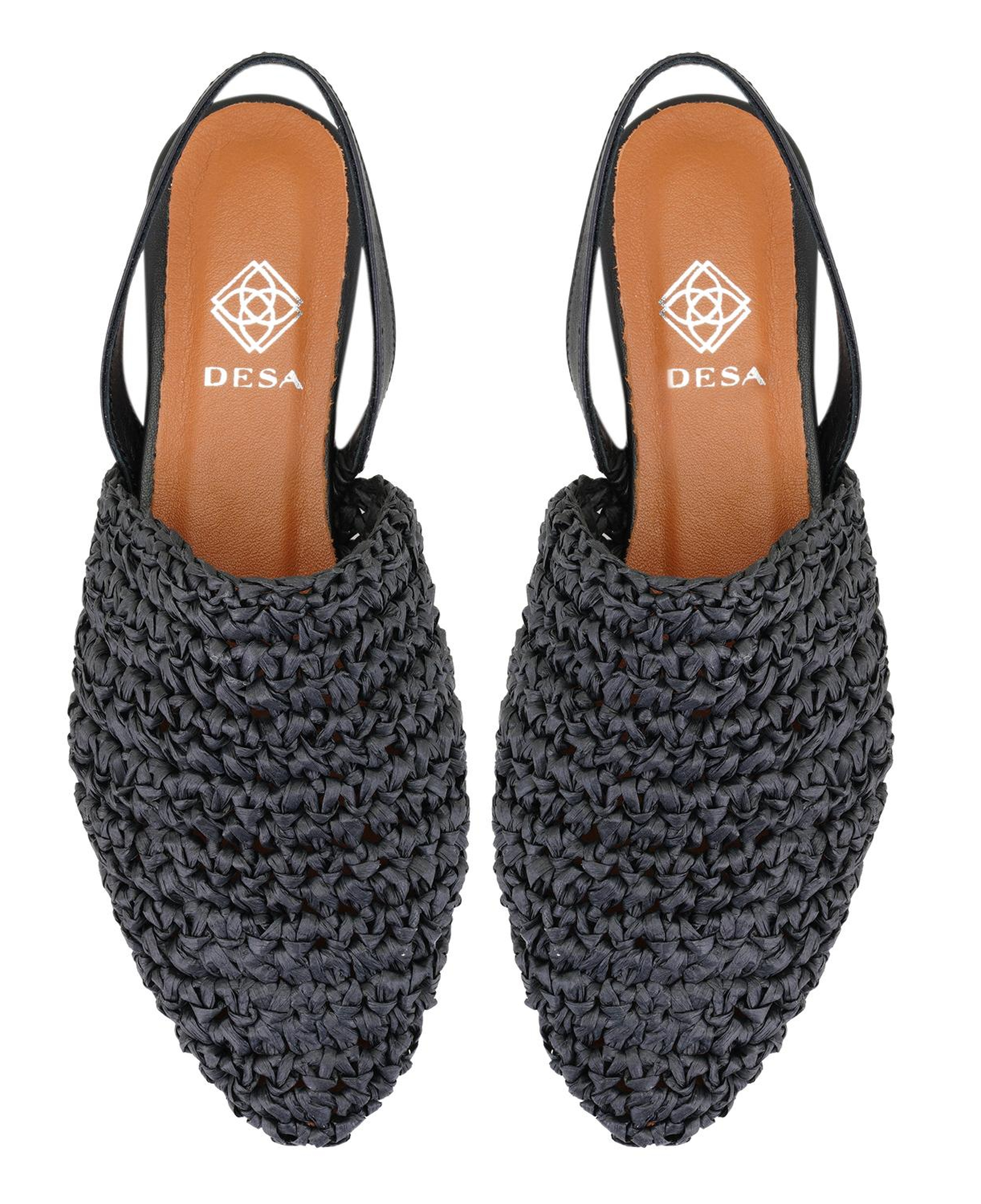 Kadın Siyah Örgülü Terlik