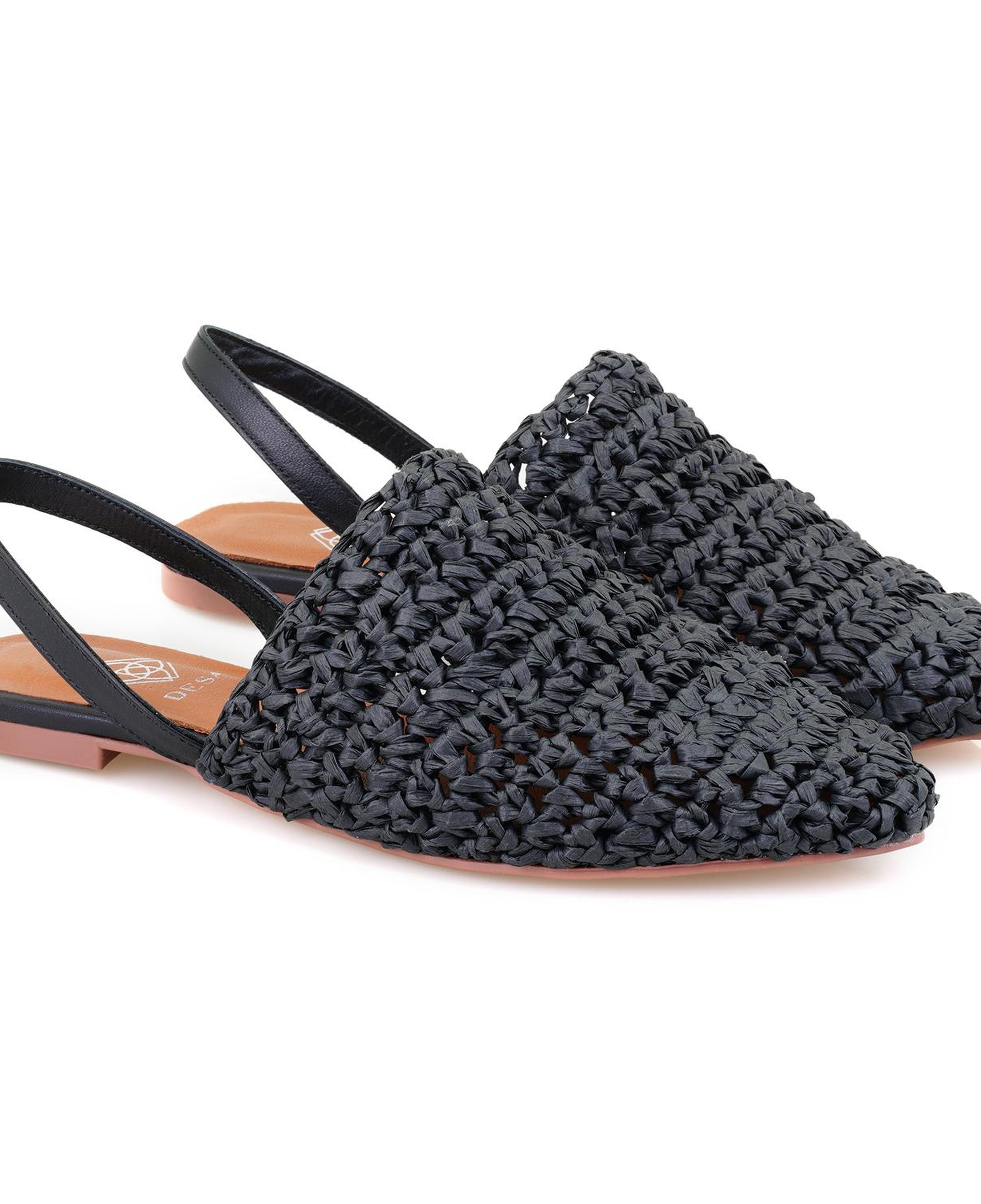 Kadın Siyah Örgülü Terlik