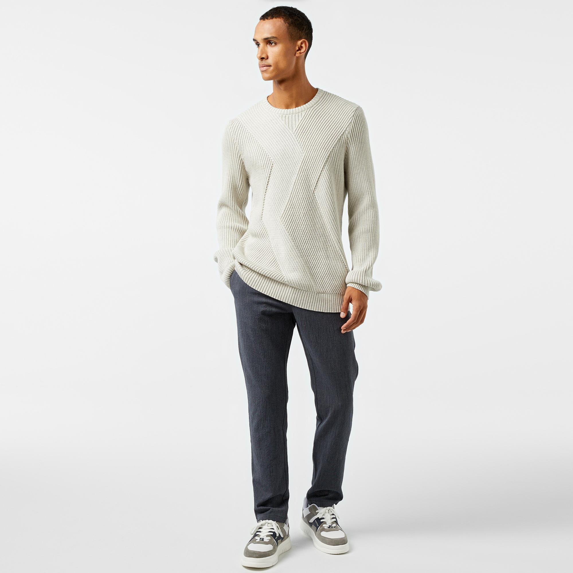 Nautica Erkek Beyaz Regular Fit Triko